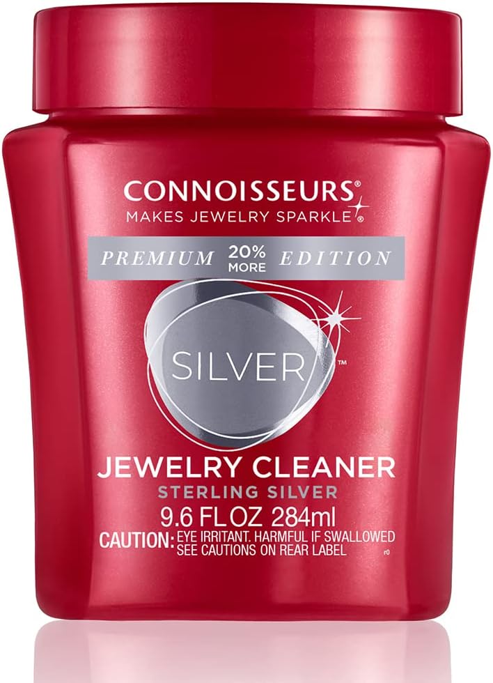 CONNOISSEURS Premium Edition Jewelry Cleaner, Value Size 9.6oz – Pick from Fine, Silver or Delicate Jewelry Cleaner CONNOISSEURS Premium Edition Jewelry Cleaner, Value Size 9.6oz – Pick from Fine, Silver or Delicate Jewelry Cleaner