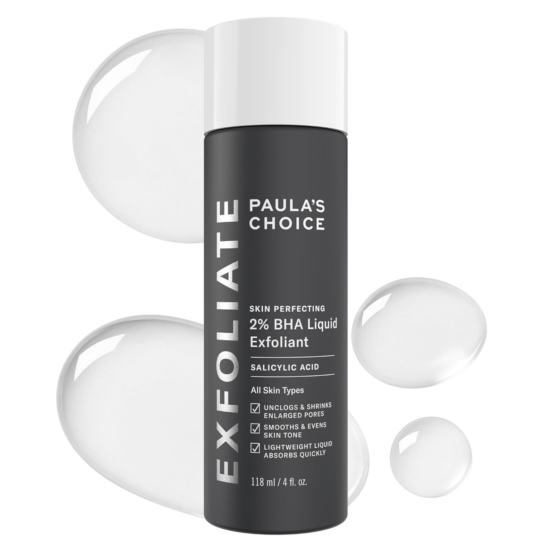 Paula’s Choice SKIN PERFECTING 2% BHA Liquid Salicylic Acid Exfoliant-Facial Exfoliant for Blackheads, Enlarged Pores, Wrinkles & Fine Lines Paula’s Choice SKIN PERFECTING 2% BHA Liquid Salicylic Acid Exfoliant-Facial Exfoliant for Blackheads, Enlarged Pores, Wrinkles & Fine Lines