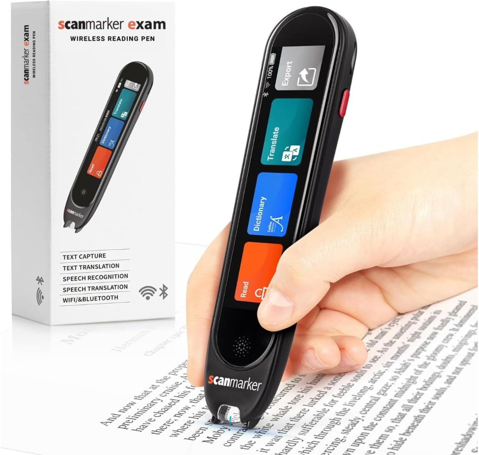 Scanmarker Exam Reader Pen | Assistive Translation Pen & Reading Pen for Dyslexia | Language Translator Device for Test & Classroom Use Scanmarker Exam Reader Pen | Assistive Translation Pen & Reading Pen for Dyslexia | Language Translator Device for Test & Classroom Use