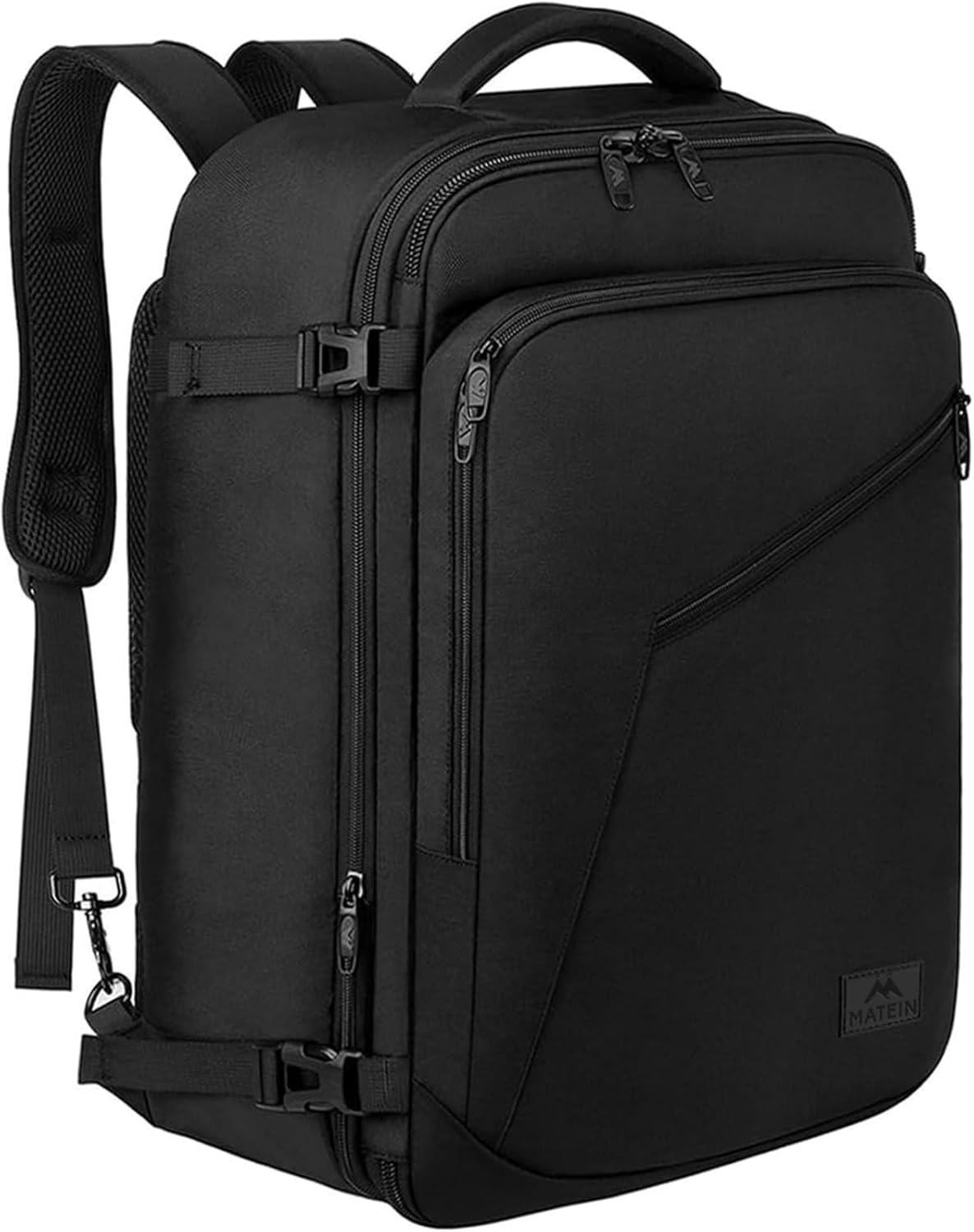 MATEIN Mens Travel Backpack, 27L Lightweight Carry on Backpack for Women, Expandable Business Backpacks, Waterproof Hiking Daypack for Outdoor Sports Rucksack Casual Daypack, Travel Essential, Black MATEIN Mens Travel Backpack, 27L Lightweight Carry on Backpack for Women, Expandable Business Backpacks, Waterproof Hiking Daypack for Outdoor Sports Rucksack Casual Daypack, Travel Essential, Black