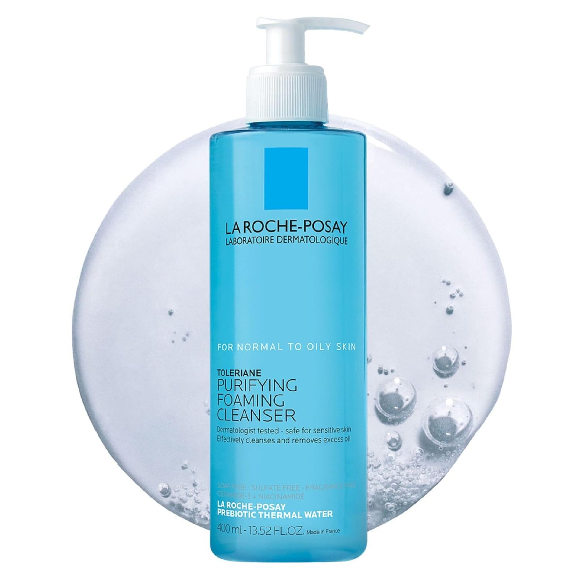 La Roche-Posay Toleriane Purifying Foaming Facial Cleanser, Niacinamide + Ceramides + Prebiotic Thermal Water, Oil Free Face Wash For Oily Skin, Pore Cleanser Safe For Sensitive Skin, Soap Free La Roche-Posay Toleriane Purifying Foaming Facial Cleanser, Niacinamide + Ceramides + Prebiotic Thermal Water, Oil Free Face Wash For Oily Skin, Pore Cleanser Safe For Sensitive Skin, Soap Free