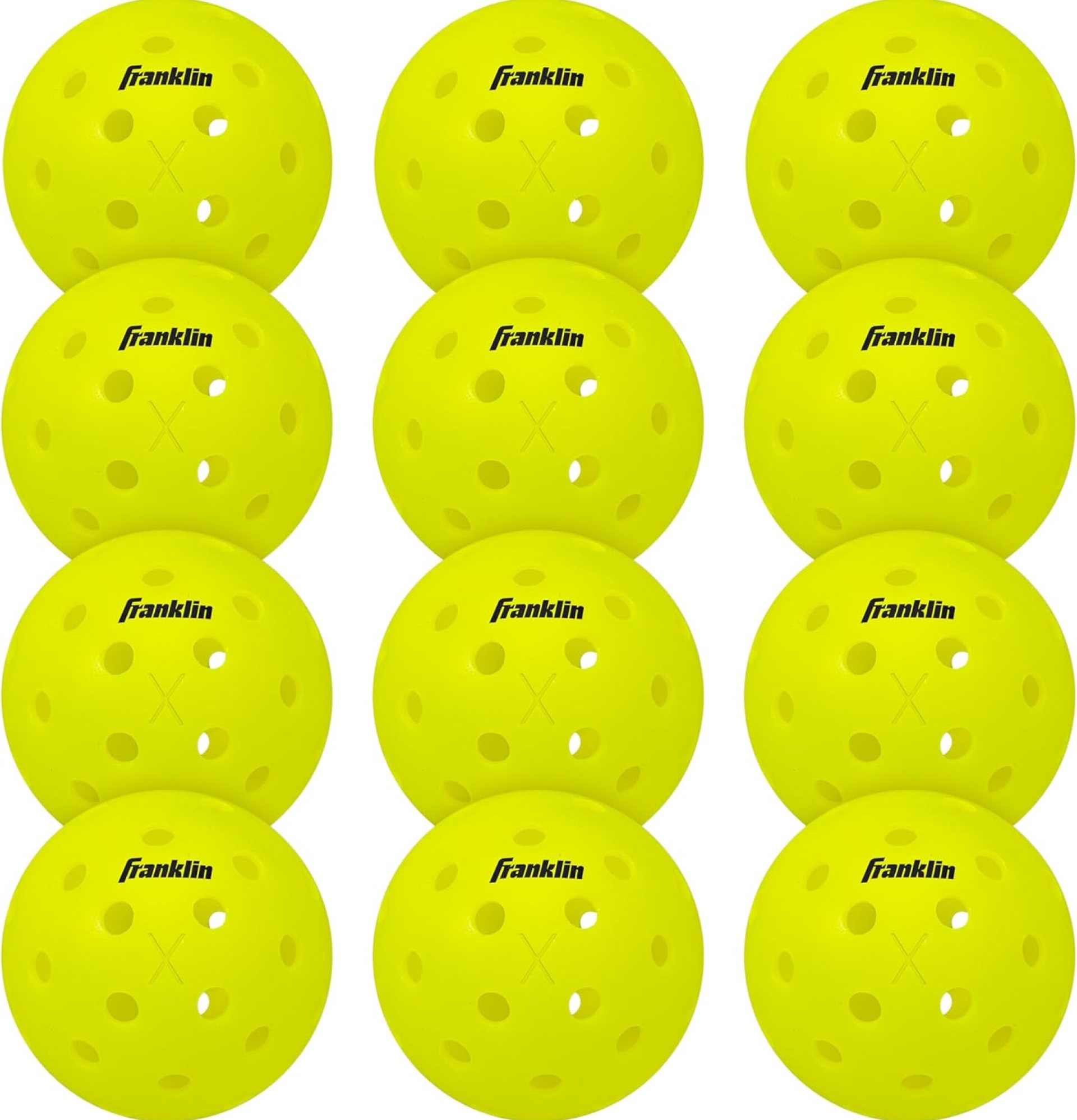 Franklin Sports X-40 Outdoor Pickleballs – Official Ball of USA Pickleball, APP Tour + Pickleball US Open – 3 Packs, 12 Packs, 36 Pickleball Buckets, 50, 100 + 400 Bulk Packs of Regulation Pickleballs Franklin Sports X-40 Outdoor Pickleballs – Official Ball of USA Pickleball, APP Tour + Pickleball US Open – 3 Packs, 12 Packs, 36 Pickleball Buckets, 50, 100 + 400 Bulk Packs of Regulation Pickleballs
