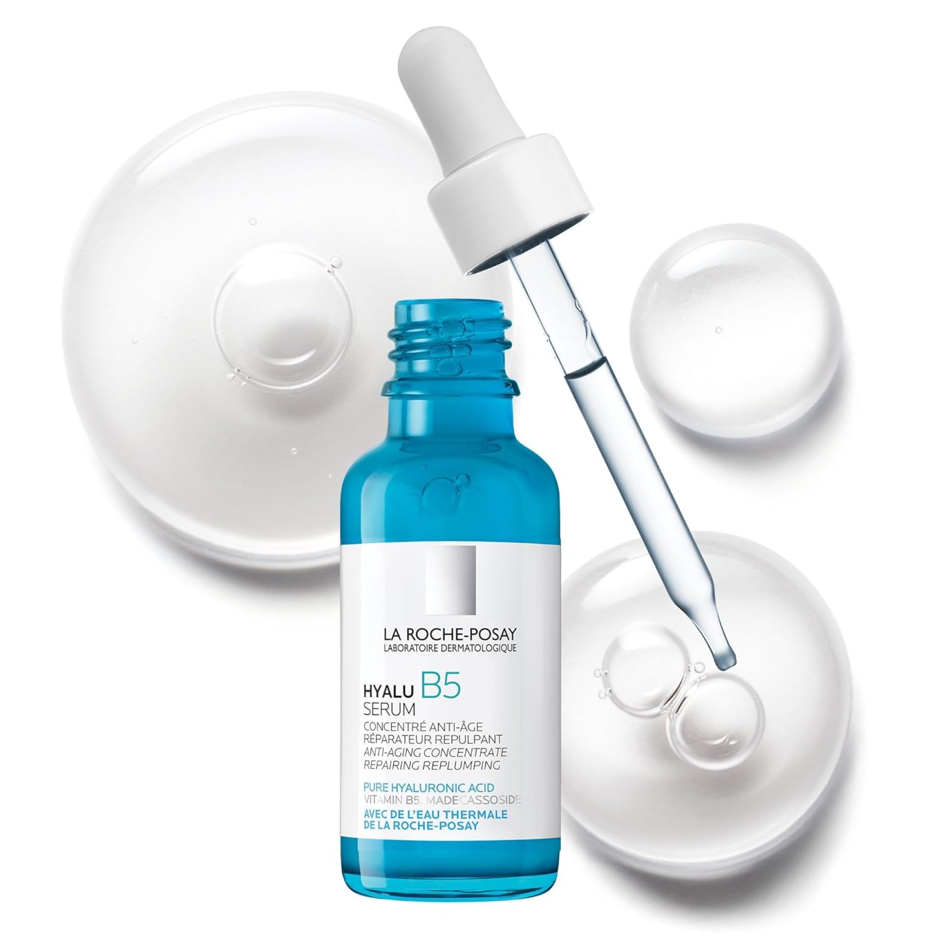 La Roche-Posay Hyalu B5 Pure Hyaluronic Acid Serum for Face, Vitamin B5 + Hyaluronic Acid + Madecassoside, Hydrating Serum Visibly Plumps Skin, Sensitive Skin Safe, Anti Aging, Oil-Free La Roche-Posay Hyalu B5 Pure Hyaluronic Acid Serum for Face, Vitamin B5 + Hyaluronic Acid + Madecassoside, Hydrating Serum Visibly Plumps Skin, Sensitive Skin Safe, Anti Aging, Oil-Free