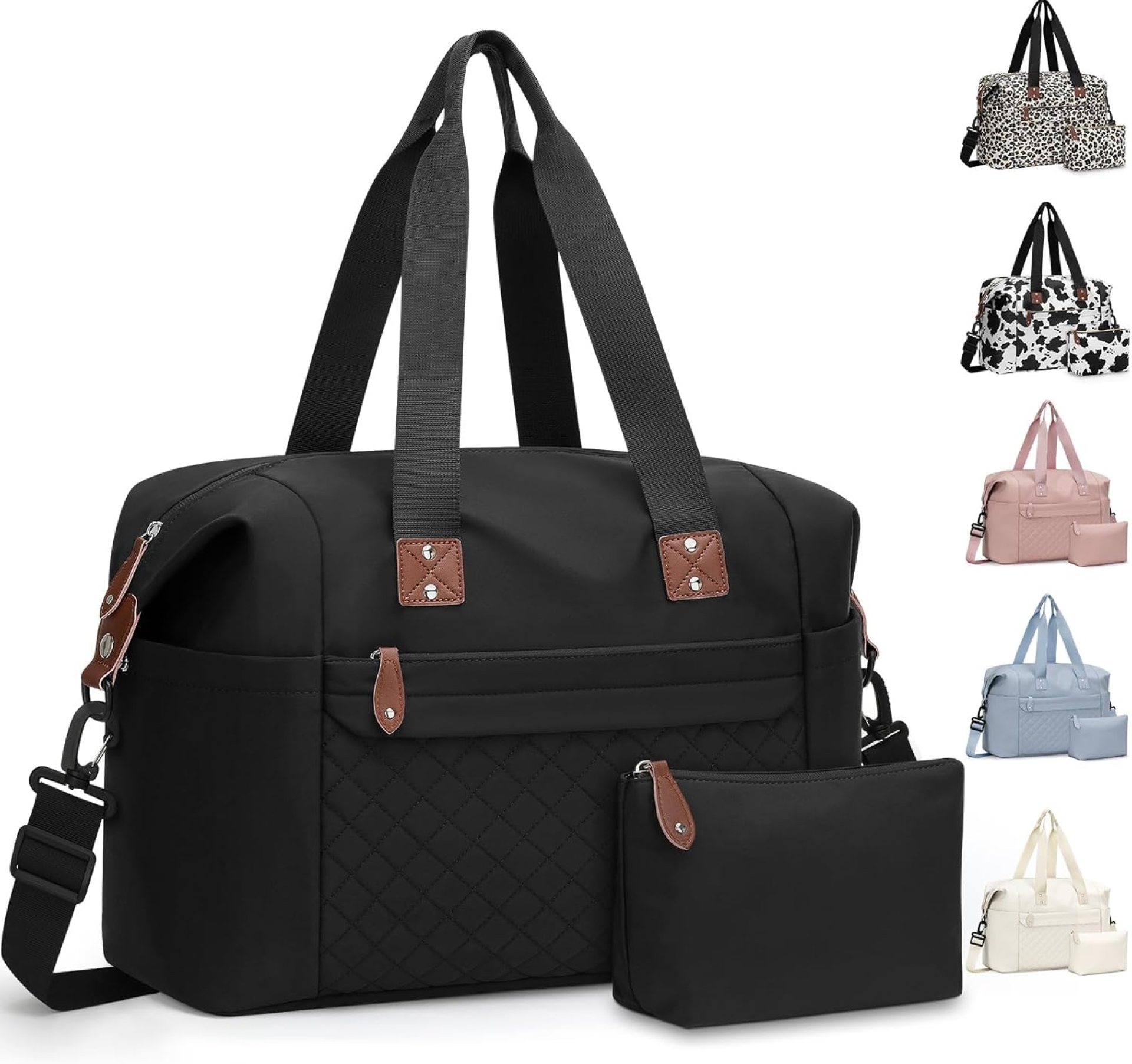 Travel Duffle Bag, Waterproof Weekender Overnight Hospital Bags for Women Men with Toiletry Bag Lightweight Carry on Personal Item Duffle Gym Bag for Travel, Airplanes, Sports Travel Duffle Bag, Waterproof Weekender Overnight Hospital Bags for Women Men with Toiletry Bag Lightweight Carry on Personal Item Duffle Gym Bag for Travel, Airplanes, Sports