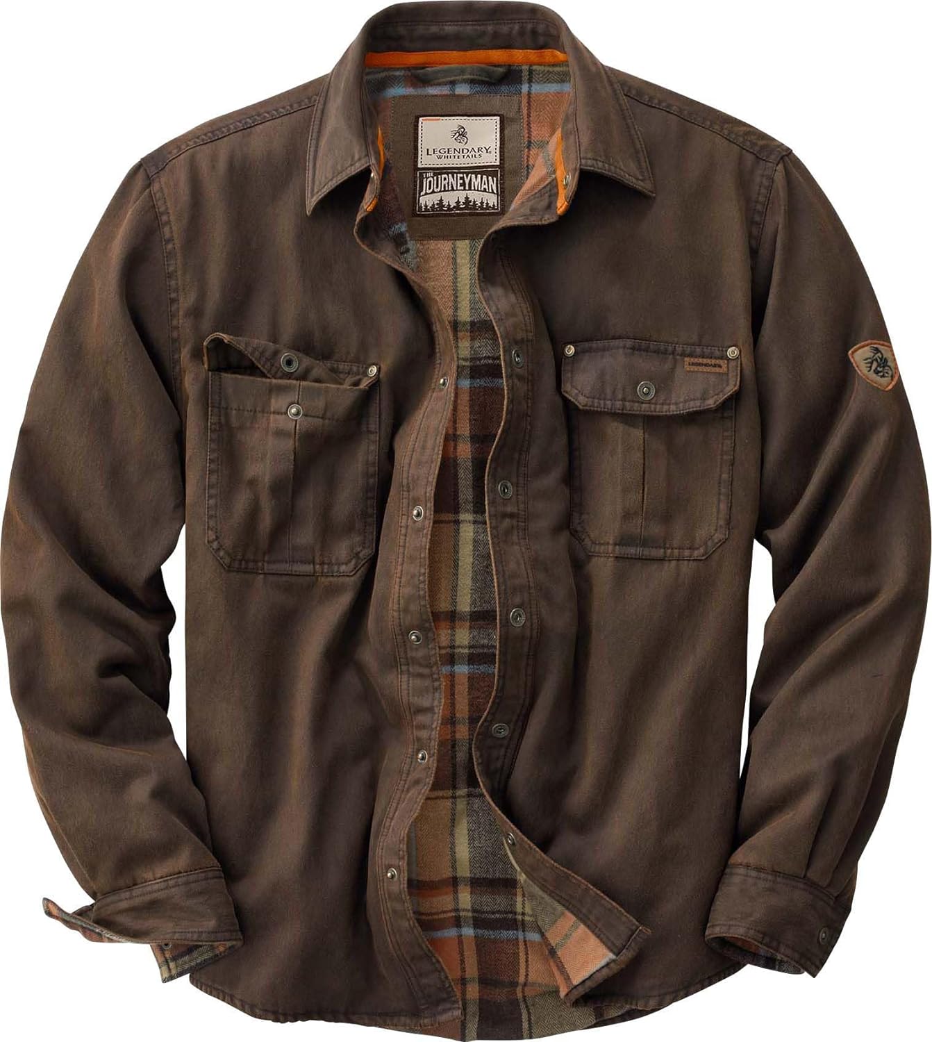 Legendary Whitetails Journeyman Shirt Jacket Flannel Lined Shacket for Men Water-Resistant Coat Rugged Fall Clothing Legendary Whitetails Journeyman Shirt Jacket Flannel Lined Shacket for Men Water-Resistant Coat Rugged Fall Clothing