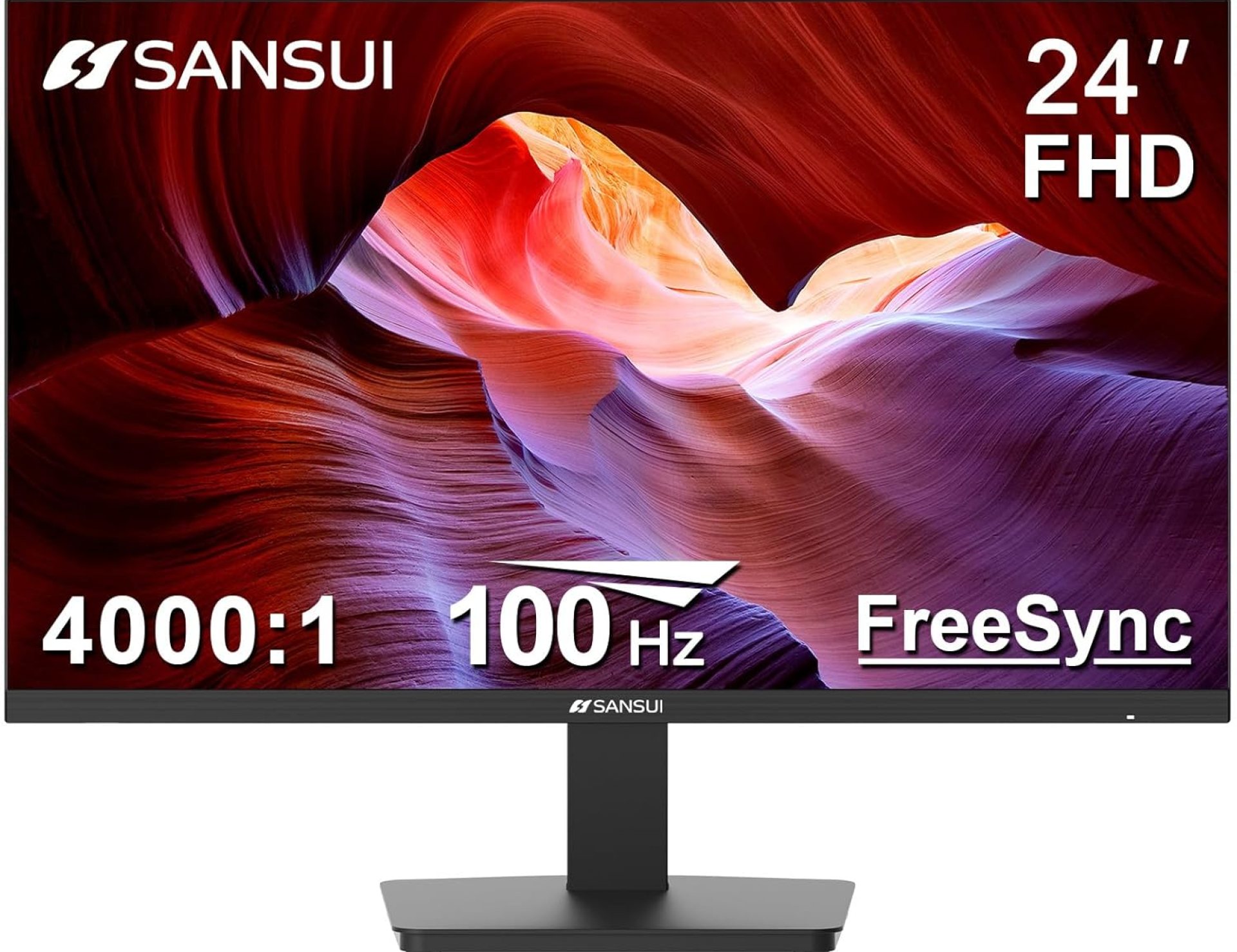 SANSUI Monitor 24 Inch 100Hz PC Monitor, HDMI VGA Ports VESA Mount, FHD Computer Monitor Ultra-Slim Ergonomic Tilt Eye Care for Home Office (ES-24F2, HDMI Cable Included) SANSUI Monitor 24 Inch 100Hz PC Monitor, HDMI VGA Ports VESA Mount, FHD Computer Monitor Ultra-Slim Ergonomic Tilt Eye Care for Home Office (ES-24F2, HDMI Cable Included)
