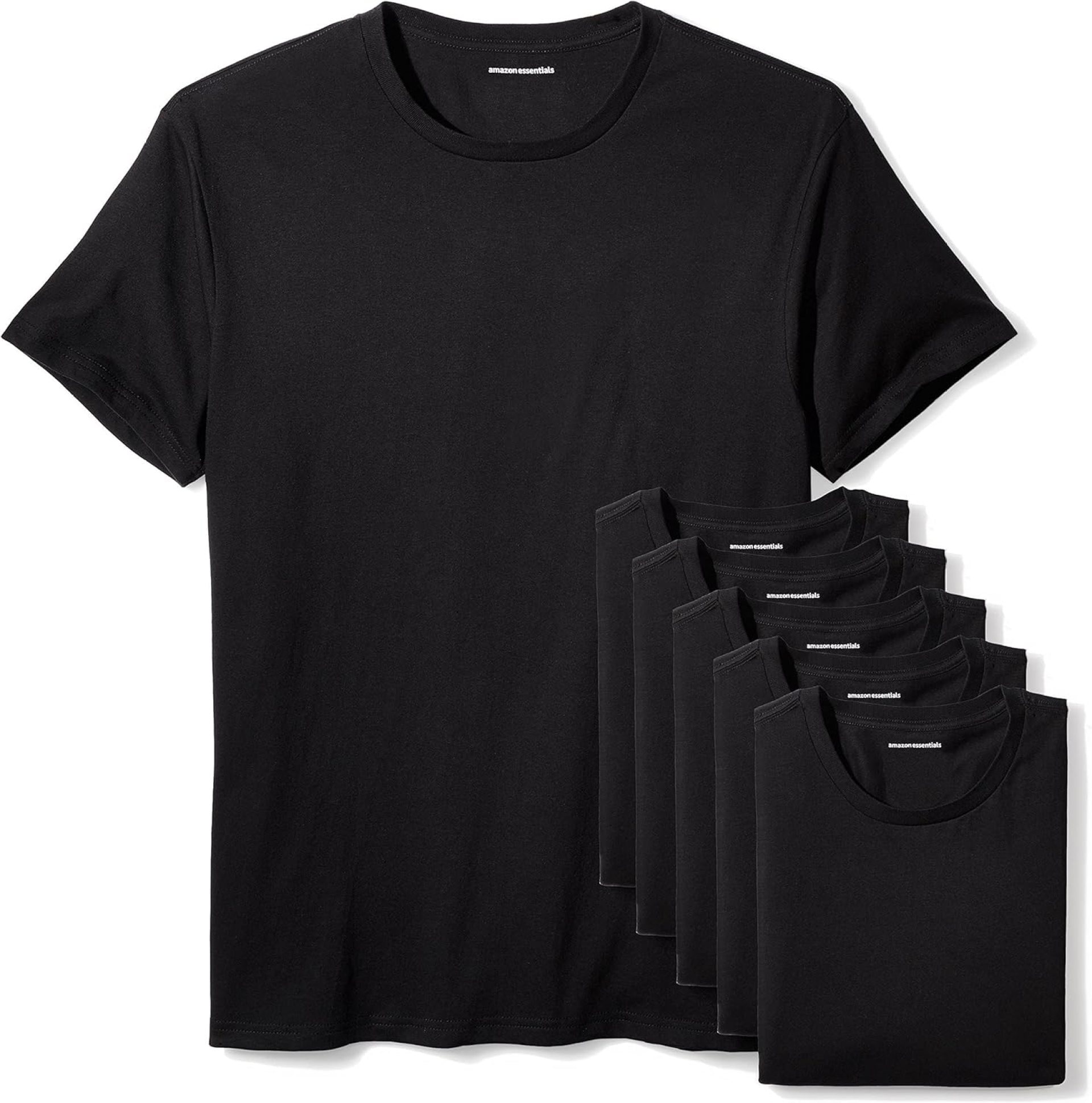 Amazon Essentials Men’s Cotton Crew Neck T-Shirts, Versatile Soft Basics, Pack of 6 Amazon Essentials Men’s Cotton Crew Neck T-Shirts, Versatile Soft Basics, Pack of 6