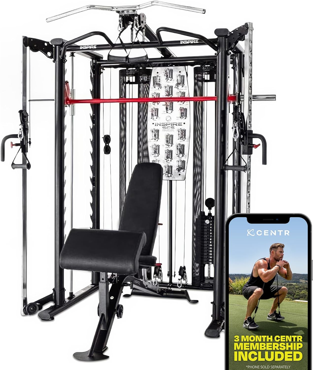 Inspire Fitness Functional Trainer Home Gym, SCS Smith Machine Cage System – Cable Machine Accessories – D-Handles, Ankle Strap & Multi-Function Belt Inspire Fitness Functional Trainer Home Gym, SCS Smith Machine Cage System – Cable Machine Accessories – D-Handles, Ankle Strap & Multi-Function Belt