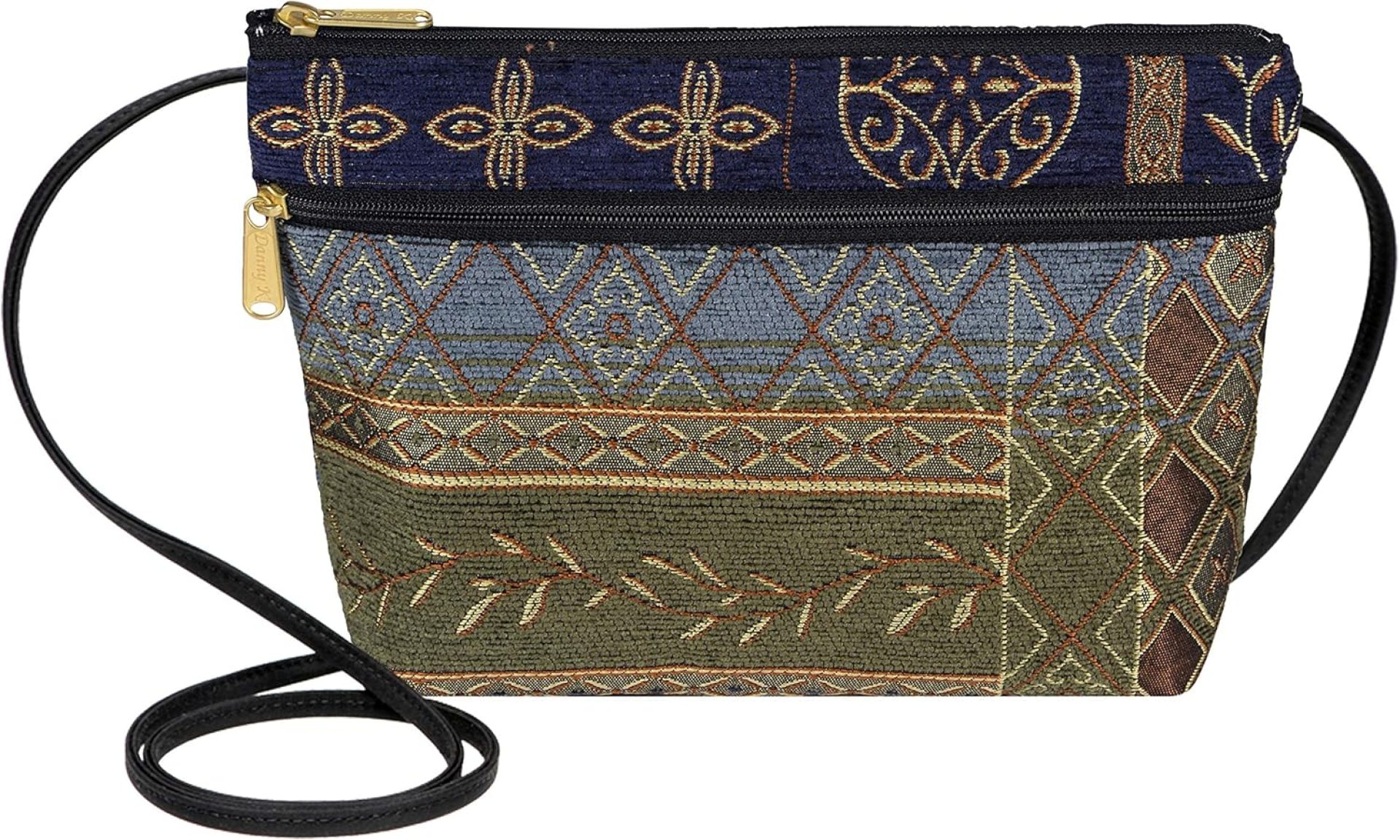 Danny K. Women’s Tapestry Zipper Purse Crossbody Handbag, Adjustable Cord, Handmade in USA Danny K. Women’s Tapestry Zipper Purse Crossbody Handbag, Adjustable Cord, Handmade in USA
