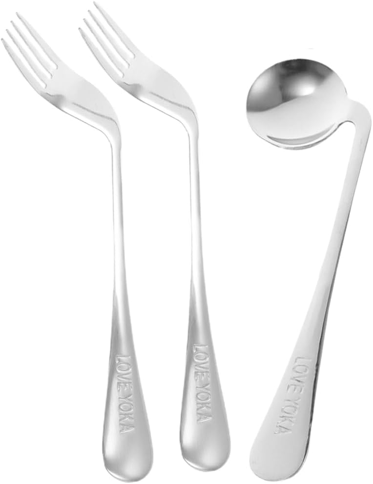 Adaptive Utensils Spoons Forks Set Right Handed Angled Forks and Spoon for Elderly, Elderly Aid Silverware for Hand Tremors, Parkinson’s Elderly Adaptive Utensils Spoons Forks Set Right Handed Angled Forks and Spoon for Elderly, Elderly Aid Silverware for Hand Tremors, Parkinson’s Elderly