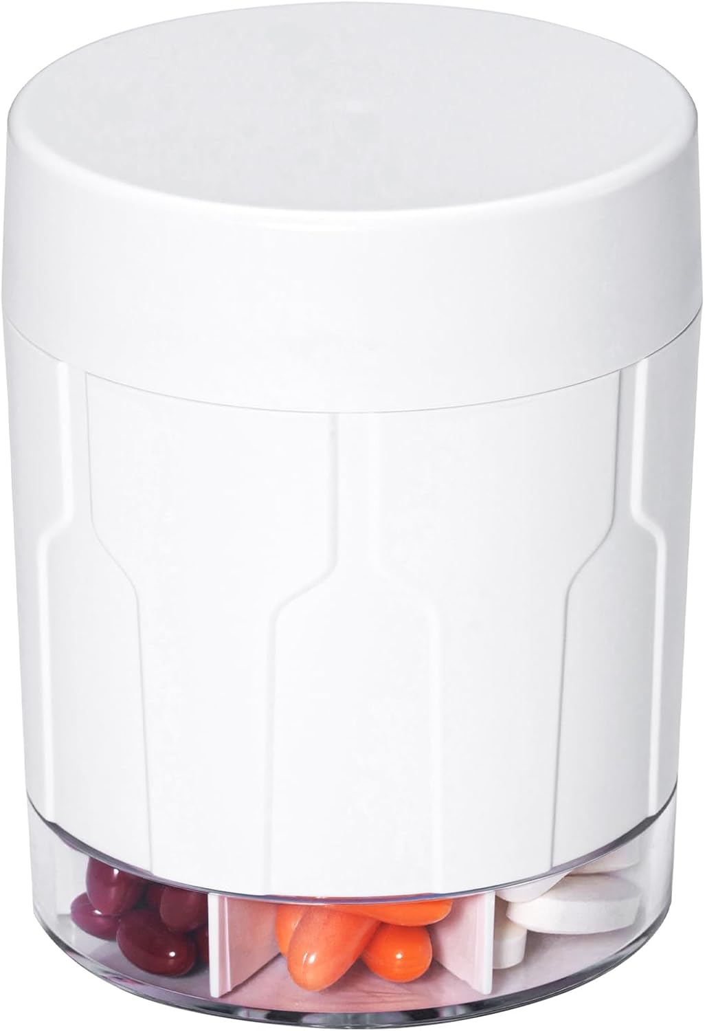 Extra Large Supplement Organizer,Betife Daily Weekly Pill Organizer Bottle, Pill Dispenser with 7 Large Compartments, Organizer to Hold 7 Day Vitamin Medication,21 Labels and a Cleaning Brush(White) Extra Large Supplement Organizer,Betife Daily Weekly Pill Organizer Bottle, Pill Dispenser with 7 Large Compartments, Organizer to Hold 7 Day Vitamin Medication,21 Labels and a Cleaning Brush(White)