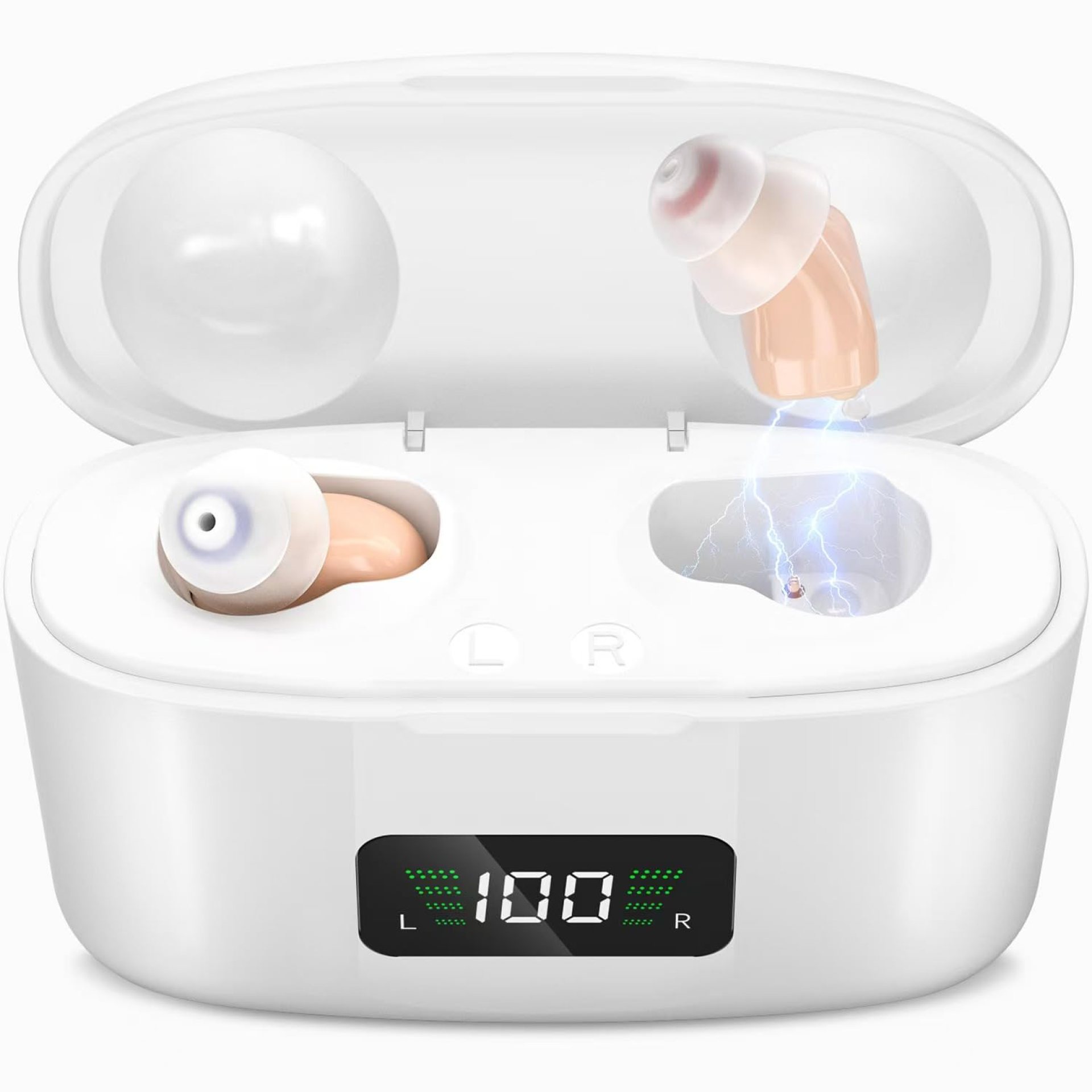 Hearing Aids Hearing Amplifiers for Seniors Rechargeable with Noise Cancelling Hearing Aid Loss Amplifier Seniors and Adults Charging Case Volume Control Hearing Aids Hearing Amplifiers for Seniors Rechargeable with Noise Cancelling Hearing Aid Loss Amplifier Seniors and Adults Charging Case Volume Control