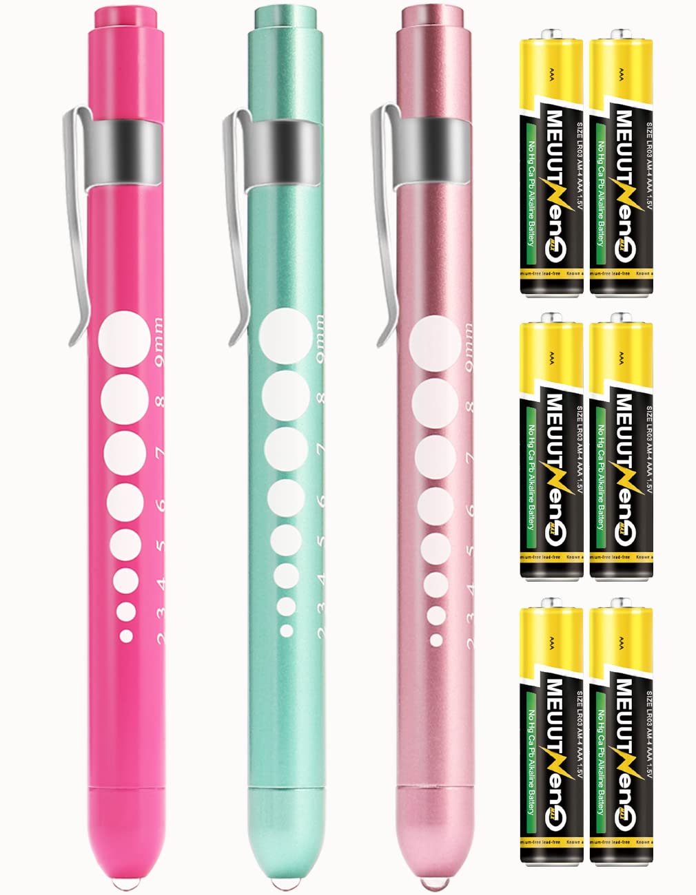 MEUUT 3 Pack Pen Lights for Nurses with 6 Batteries – Medical Penlights Nurse Accessories for Work, Perfect Nursing Student Essentials Medical Supplies for Nurses Doctors EMT Trauma MEUUT 3 Pack Pen Lights for Nurses with 6 Batteries – Medical Penlights Nurse Accessories for Work, Perfect Nursing Student Essentials Medical Supplies for Nurses Doctors EMT Trauma