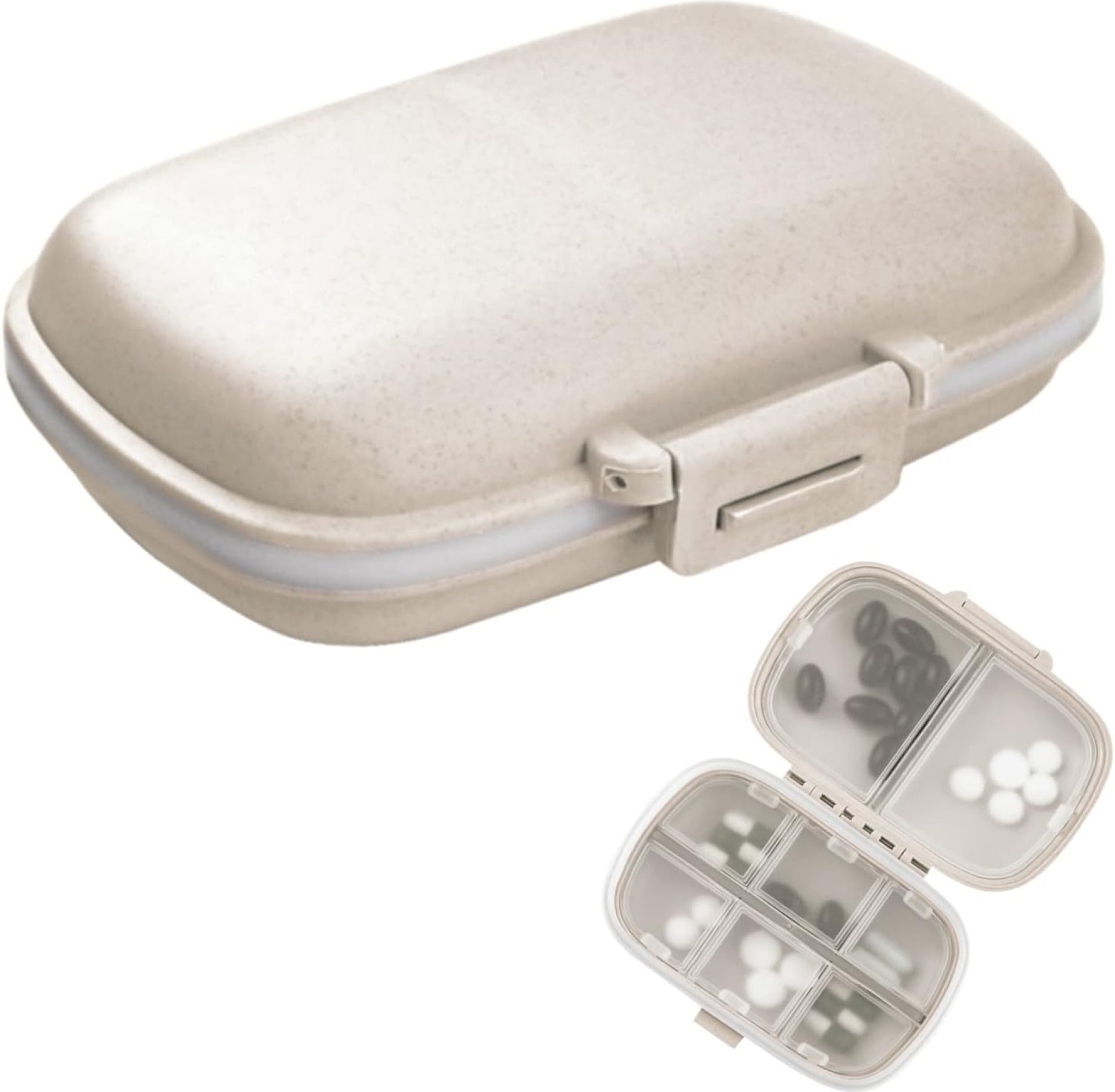 1Pack Travel Pill Organizer, 8 Compartments Portable Pill Case, Small Pill Box for Pocket Purse Portable Medicine Vitamin Container Beige 1Pack Travel Pill Organizer, 8 Compartments Portable Pill Case, Small Pill Box for Pocket Purse Portable Medicine Vitamin Container Beige