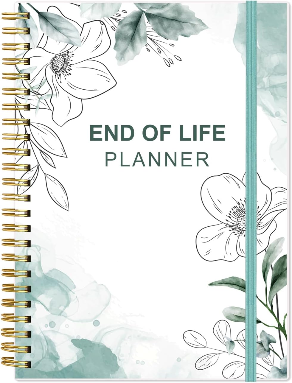 End of Life Planner – Final Arrangements Organizer for Beneficiary, Will Preparation, Last Wishes & Funeral Planning, 5.8″ x 8.5″, Teal Floral End of Life Planner – Final Arrangements Organizer for Beneficiary, Will Preparation, Last Wishes & Funeral Planning, 5.8″ x 8.5″, Teal Floral