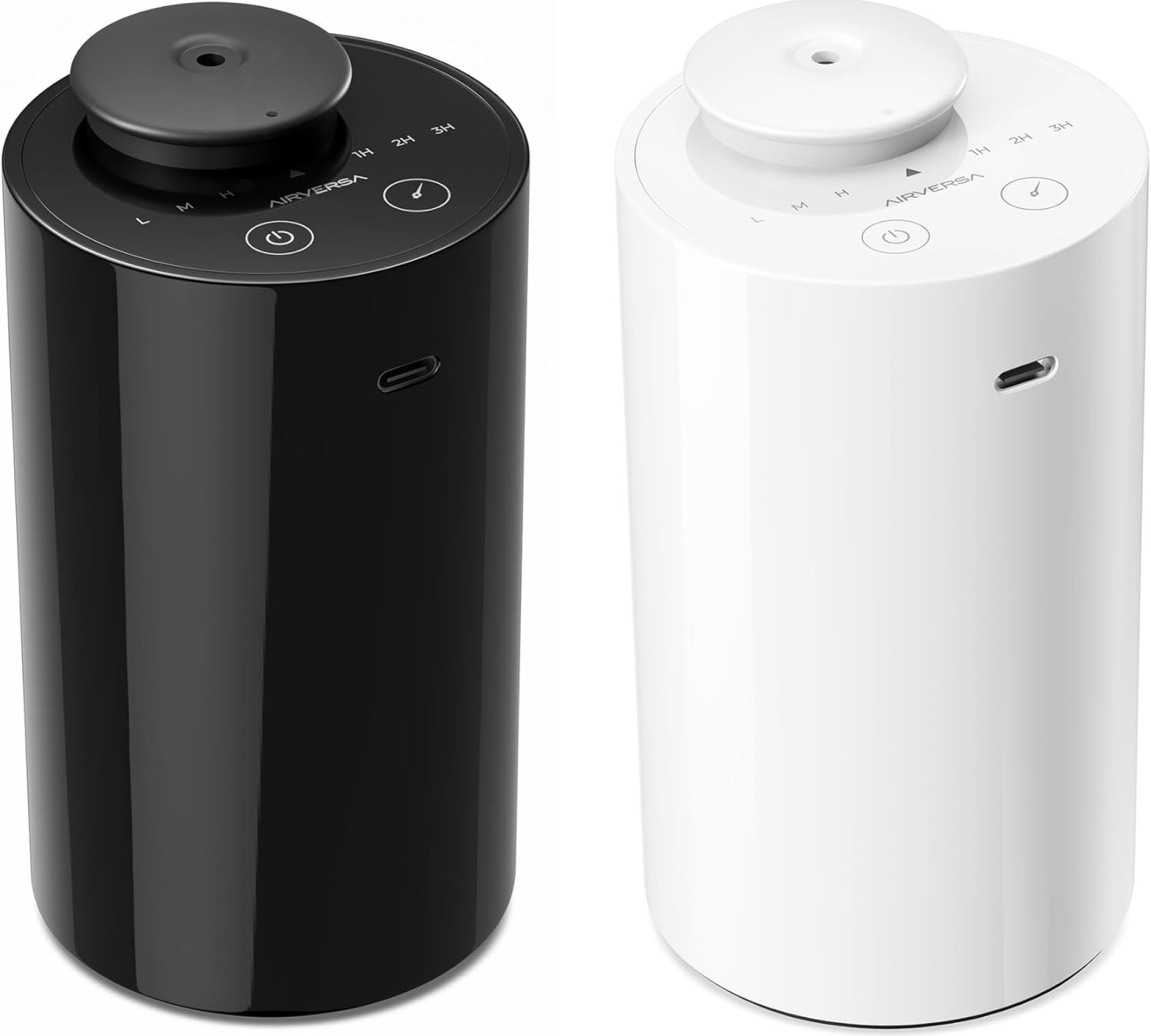 Waterless Diffuser for Essential Oil, Battery Operated Nebulizer, 0.7 Fl.Oz./ 20mL Capacity, Mini Scent Air Machine, 3 Countdown Timers & 3 Mist Levels for Home, Room, Car, Office – AN6 Black+White Waterless Diffuser for Essential Oil, Battery Operated Nebulizer, 0.7 Fl.Oz./ 20mL Capacity, Mini Scent Air Machine, 3 Countdown Timers & 3 Mist Levels for Home, Room, Car, Office – AN6 Black+White