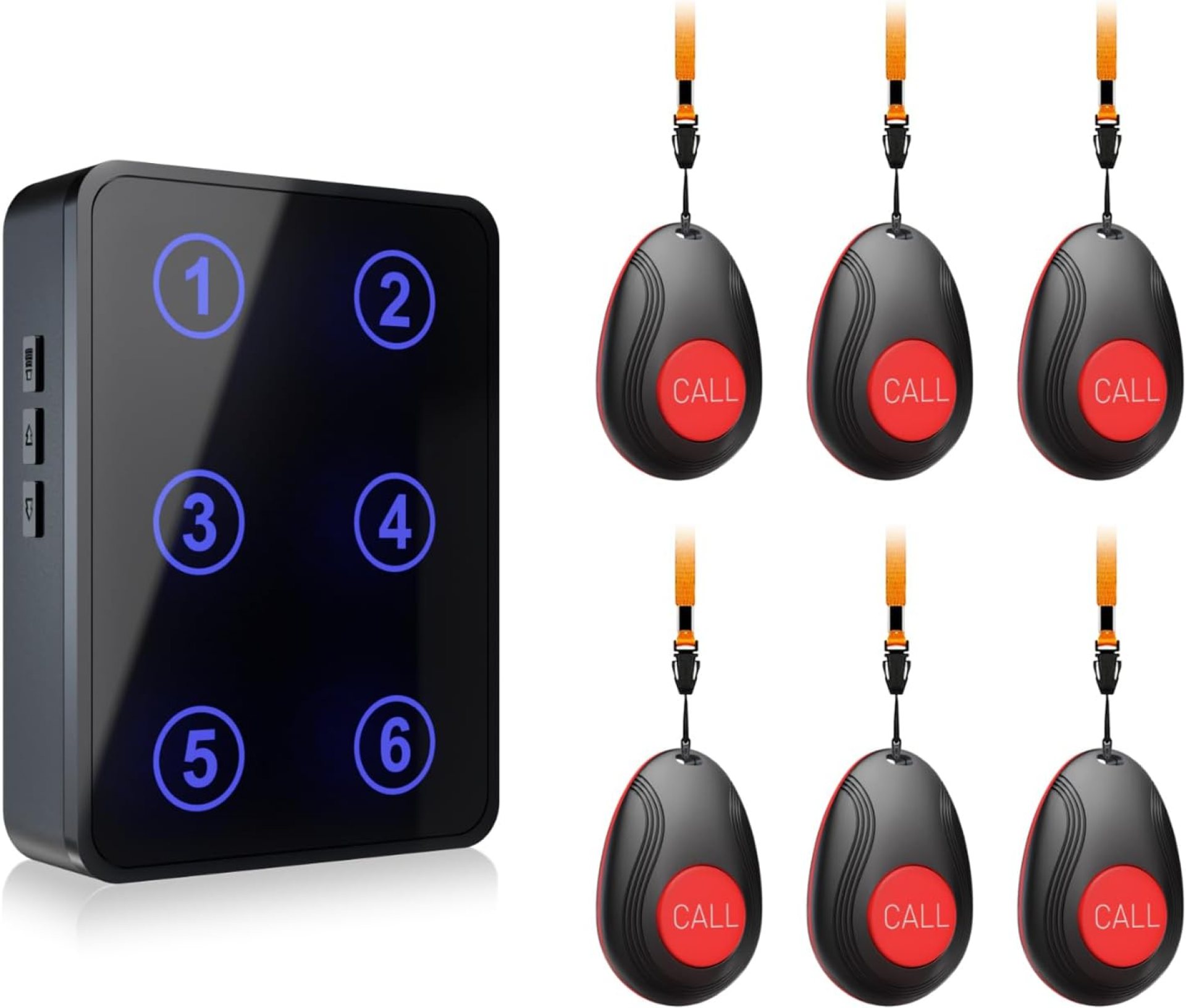 CallToU Wireless Caregiver Pager Call Button Light LED Number Display Call Bell 500+ft Nurse Call System Room Monitors for Elderly Patient Clinic Medical Institution Nursing Home CallToU Wireless Caregiver Pager Call Button Light LED Number Display Call Bell 500+ft Nurse Call System Room Monitors for Elderly Patient Clinic Medical Institution Nursing Home