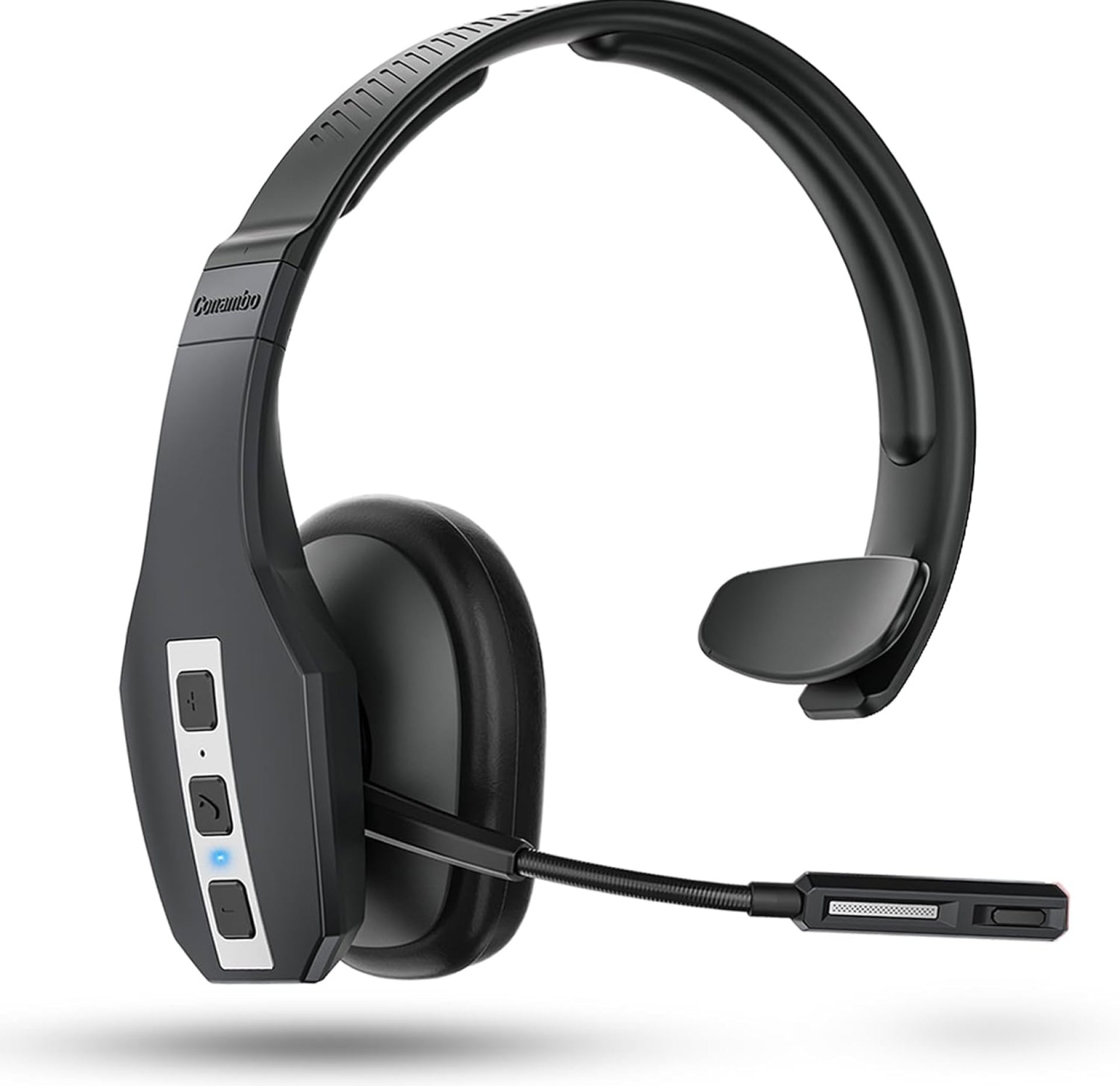 Conambo Trucker Bluetooth Headset (JBT600) with Tri-Mic Noise Cancelling, CVC 8.0, Mute Button, 60Hrs Battery Life – Wireless Headset for Truck Drivers, Cell Phones & Office Use Conambo Trucker Bluetooth Headset (JBT600) with Tri-Mic Noise Cancelling, CVC 8.0, Mute Button, 60Hrs Battery Life – Wireless Headset for Truck Drivers, Cell Phones & Office Use