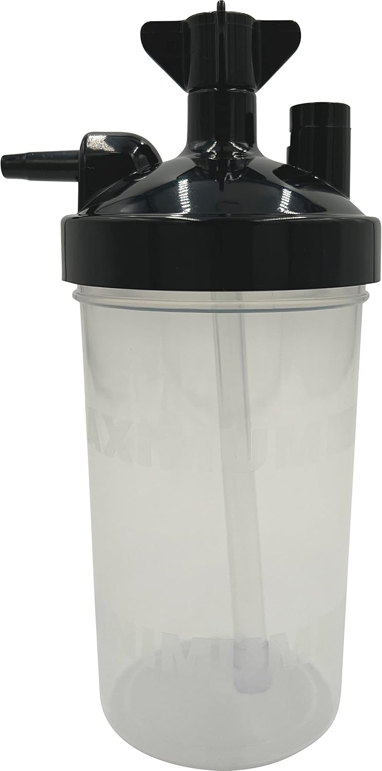 ResOne 1pk Oxygen Humidifier Bottle, 350ml w/Pressure Relief Valve – Oxygen Concentrator Humidifier Bottle for Therapy – Portable, Medical Grade for Clinic or Home Use – Plastic ResOne 1pk Oxygen Humidifier Bottle, 350ml w/Pressure Relief Valve – Oxygen Concentrator Humidifier Bottle for Therapy – Portable, Medical Grade for Clinic or Home Use – Plastic