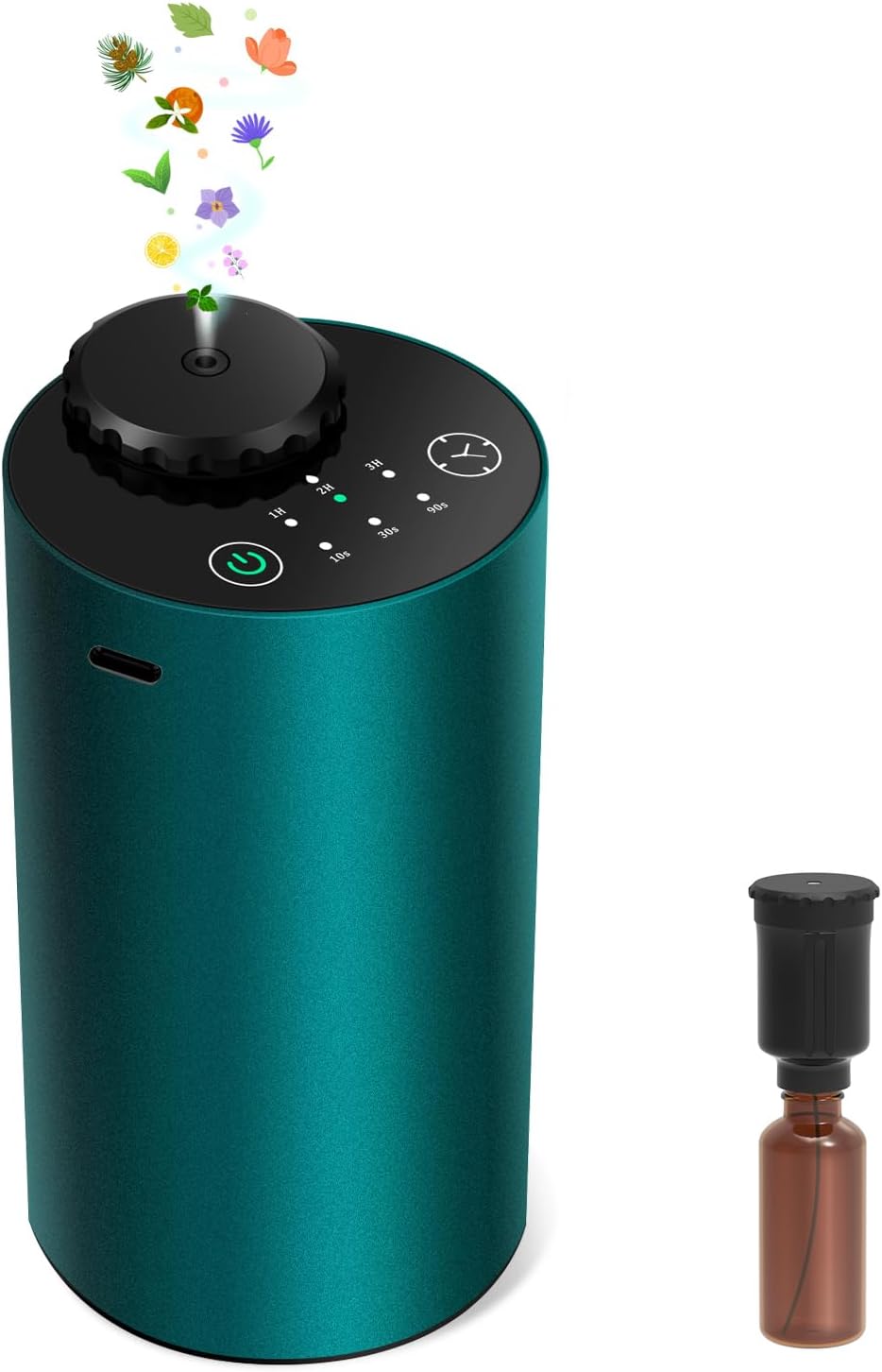 Waterless Essential Oil Diffuser Aromatherapy Scent Diffusers for Home Large Room, Bedroom, Car, Office, Desk, Battery Operated Mini Portable Air Freshener, 3 Countdown Timers & 3 Mist Levels, Green Waterless Essential Oil Diffuser Aromatherapy Scent Diffusers for Home Large Room, Bedroom, Car, Office, Desk, Battery Operated Mini Portable Air Freshener, 3 Countdown Timers & 3 Mist Levels, Green