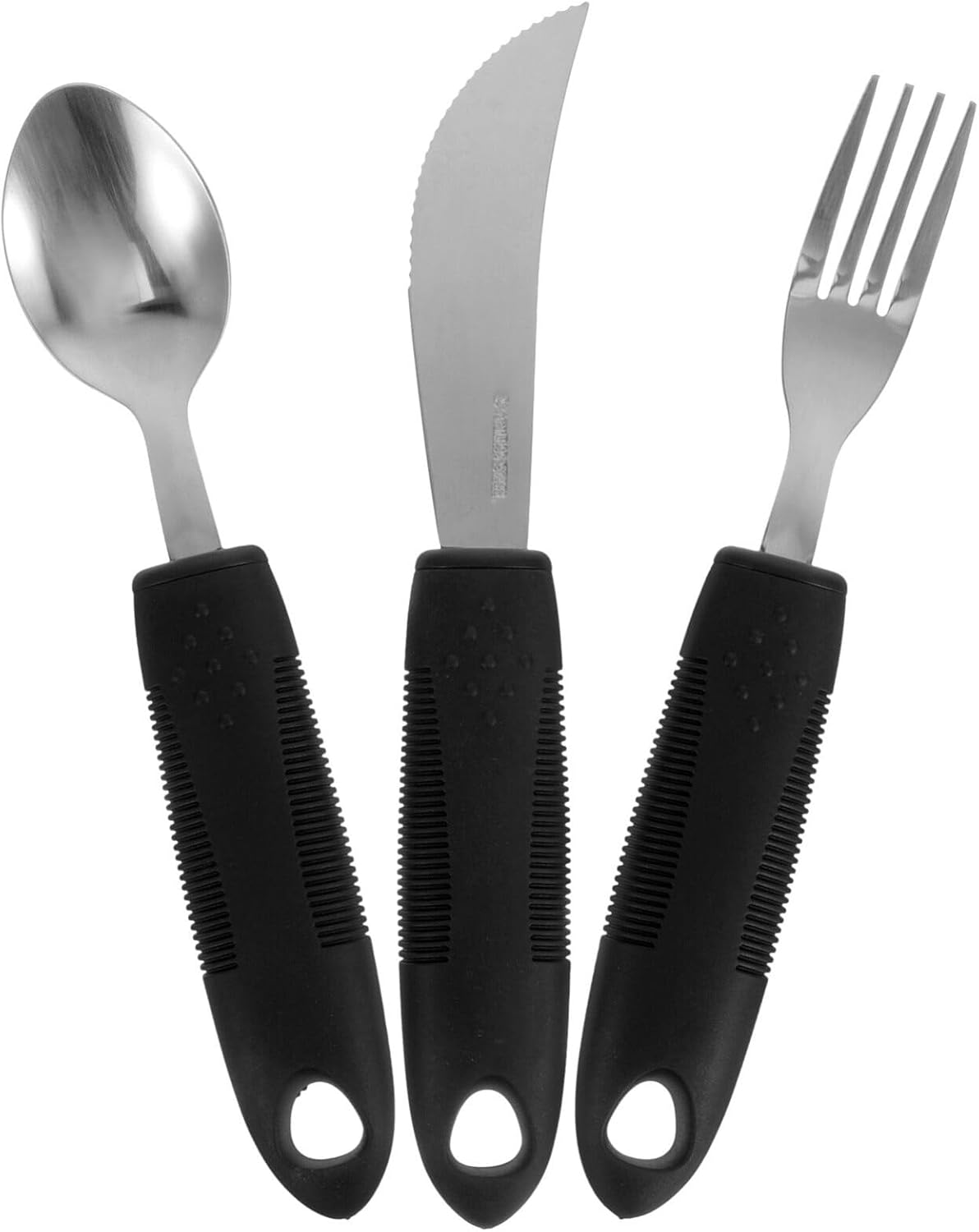 Elderly Cutlery 3pcs Adaptive Utensils Non- Handles Weighted Utensils for Elderly Weak Hand Grip Handicapped Hand Tremors Rehabilitation Spoon Fork Elderly Cutlery 3pcs Adaptive Utensils Non- Handles Weighted Utensils for Elderly Weak Hand Grip Handicapped Hand Tremors Rehabilitation Spoon Fork