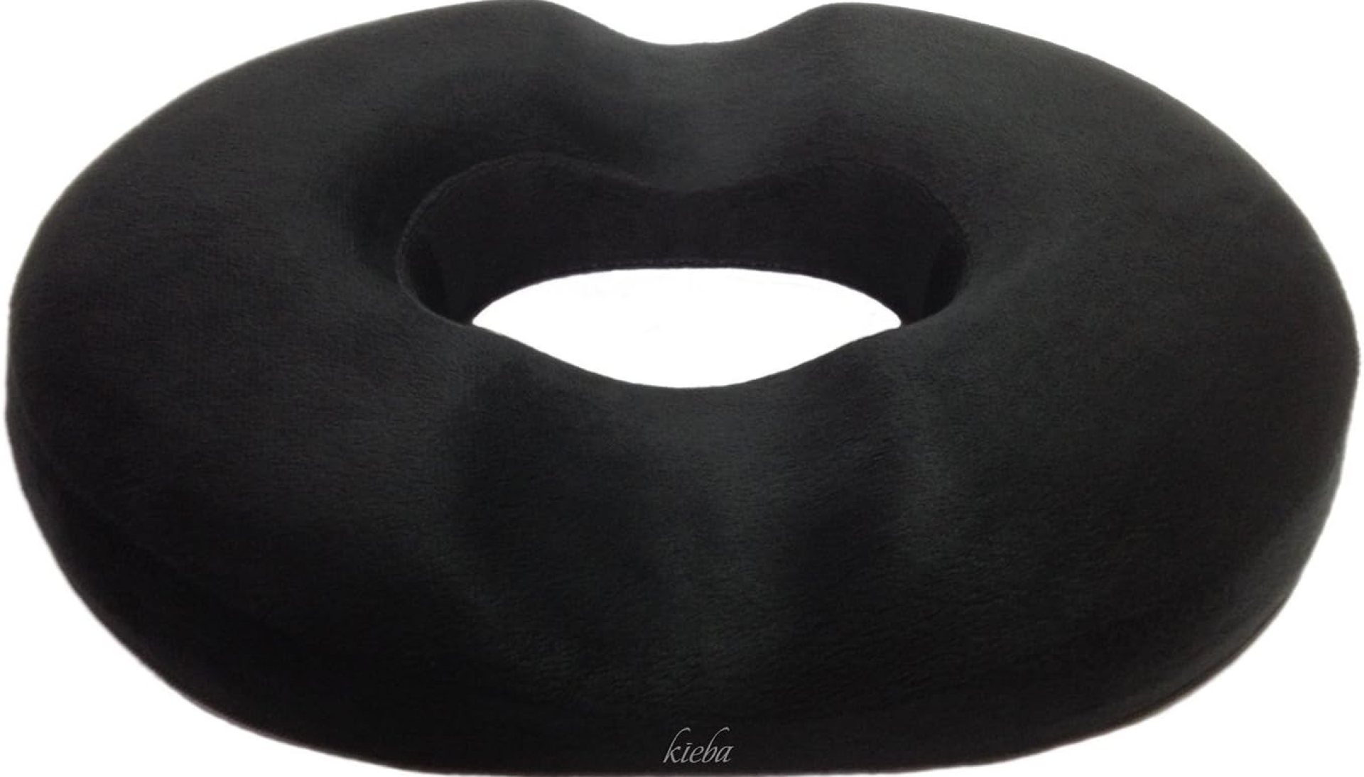 Kieba Hemorrhoid Treatment Donut Tailbone Cushion, Prostate Pillow, Pregnancy, Post Natal, Bed Sores, Coccyx, Sciatica, 18 Inches. Ultra Premium Comfort Foam (Black) Kieba Hemorrhoid Treatment Donut Tailbone Cushion, Prostate Pillow, Pregnancy, Post Natal, Bed Sores, Coccyx, Sciatica, 18 Inches. Ultra Premium Comfort Foam (Black)