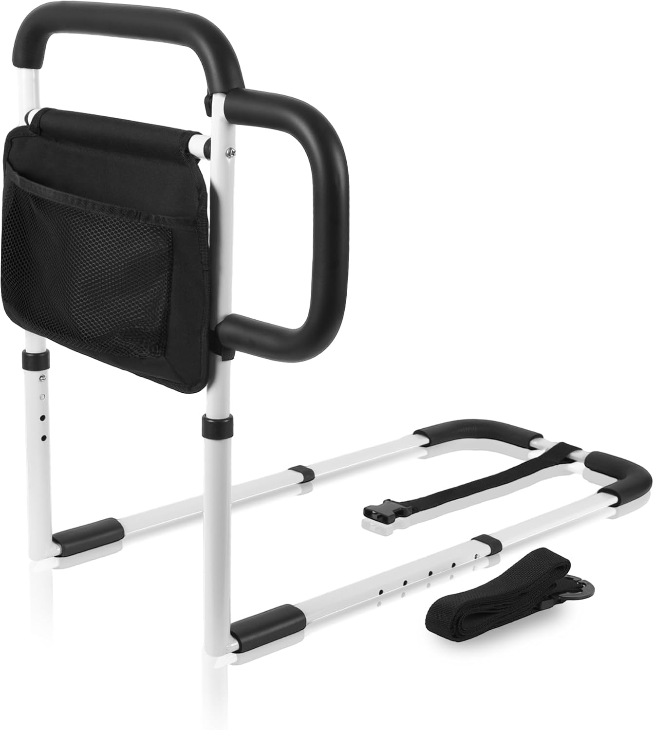 Bed Safety Rails for Elderly Adults, Adjustable Bed Guard Railing with Storage Bag and Side Handle, Bed Assist Bar Fits King, Queen, Full, Twin Bed Safety Rails for Elderly Adults, Adjustable Bed Guard Railing with Storage Bag and Side Handle, Bed Assist Bar Fits King, Queen, Full, Twin