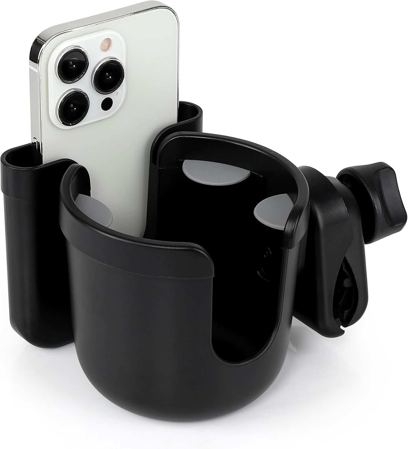 Accmor 2-in-1 Walker Cup Holder with Phone Holder, Wheelchair Cup Holder, Rollator Cup Holder, Cup Phone Holder for Walker, Wheelchair, Rollator, Mobility Scooter, Black Accmor 2-in-1 Walker Cup Holder with Phone Holder, Wheelchair Cup Holder, Rollator Cup Holder, Cup Phone Holder for Walker, Wheelchair, Rollator, Mobility Scooter, Black