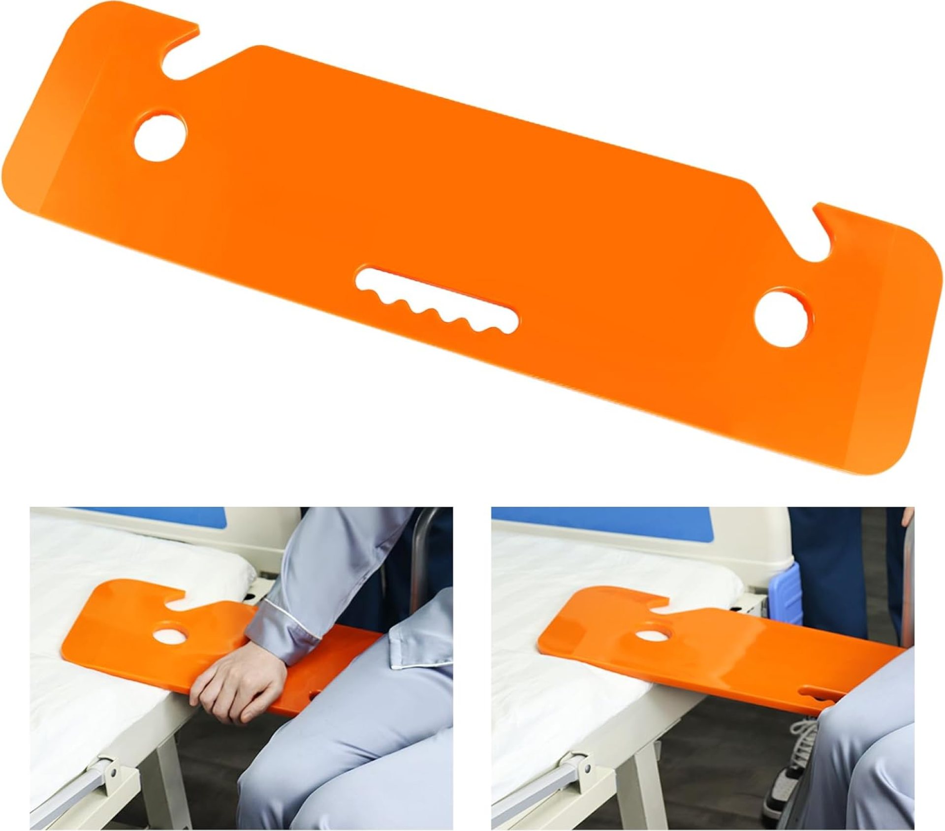 LOSCHEN Slide Transfer Board with Two Hand Cutouts, Seniors Transfer from Wheelchair to Bed, Toilet, Tub, Car, Slide Assist Device for Transferring, Weight Capacity 440 lbs LOSCHEN Slide Transfer Board with Two Hand Cutouts, Seniors Transfer from Wheelchair to Bed, Toilet, Tub, Car, Slide Assist Device for Transferring, Weight Capacity 440 lbs