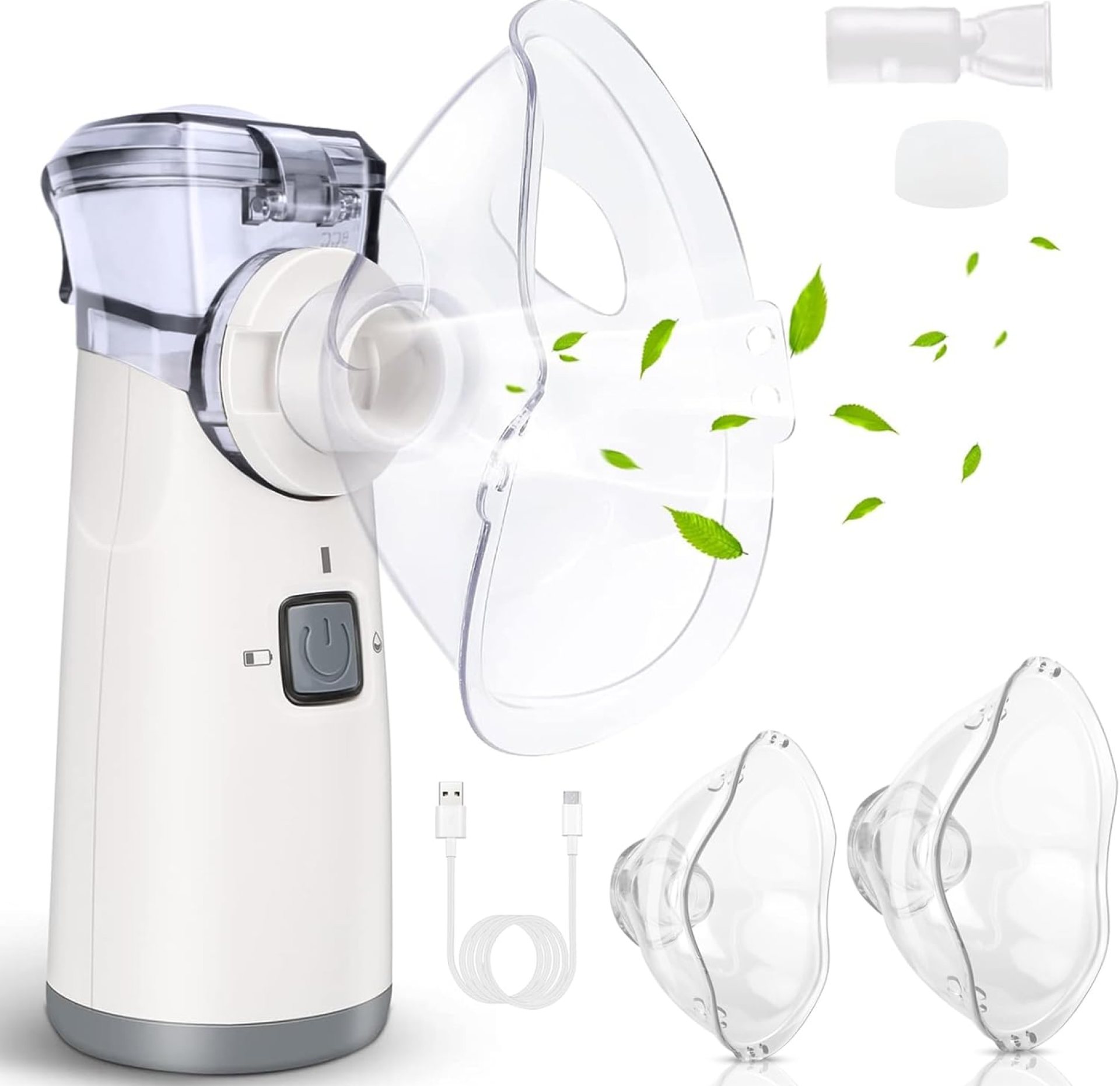 Portable Nebulizer – Nebulizer Machine for Adults and Kids Travel and Household Use, Handheld Mesh Nebulizer Spacer OTC Parts Portable Nebulizer – Nebulizer Machine for Adults and Kids Travel and Household Use, Handheld Mesh Nebulizer Spacer OTC Parts