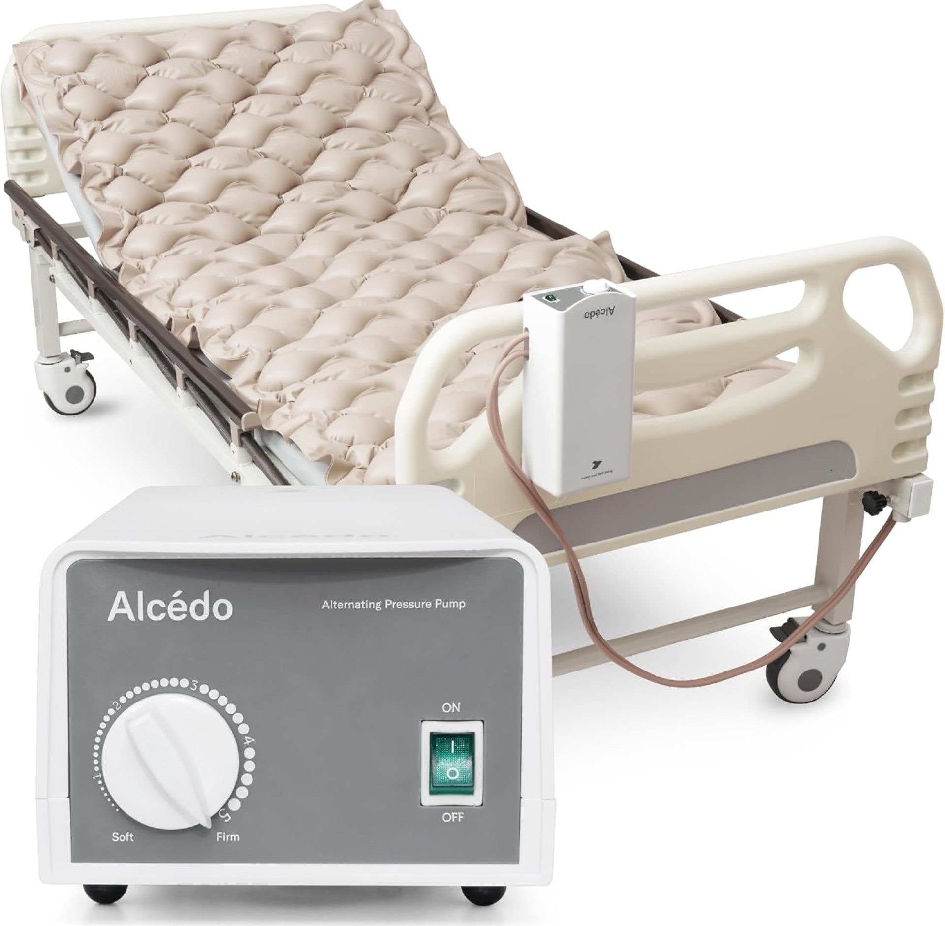 Alcedo Alternating Air Pressure Mattress Pad for Bed Sore and Ulcer Prevention, Hospital & Home Use Medical Mattress Topper for Bedridden Patient, Adjustable Ultra Quiet Pump and Waterproof Cushion Alcedo Alternating Air Pressure Mattress Pad for Bed Sore and Ulcer Prevention, Hospital & Home Use Medical Mattress Topper for Bedridden Patient, Adjustable Ultra Quiet Pump and Waterproof Cushion
