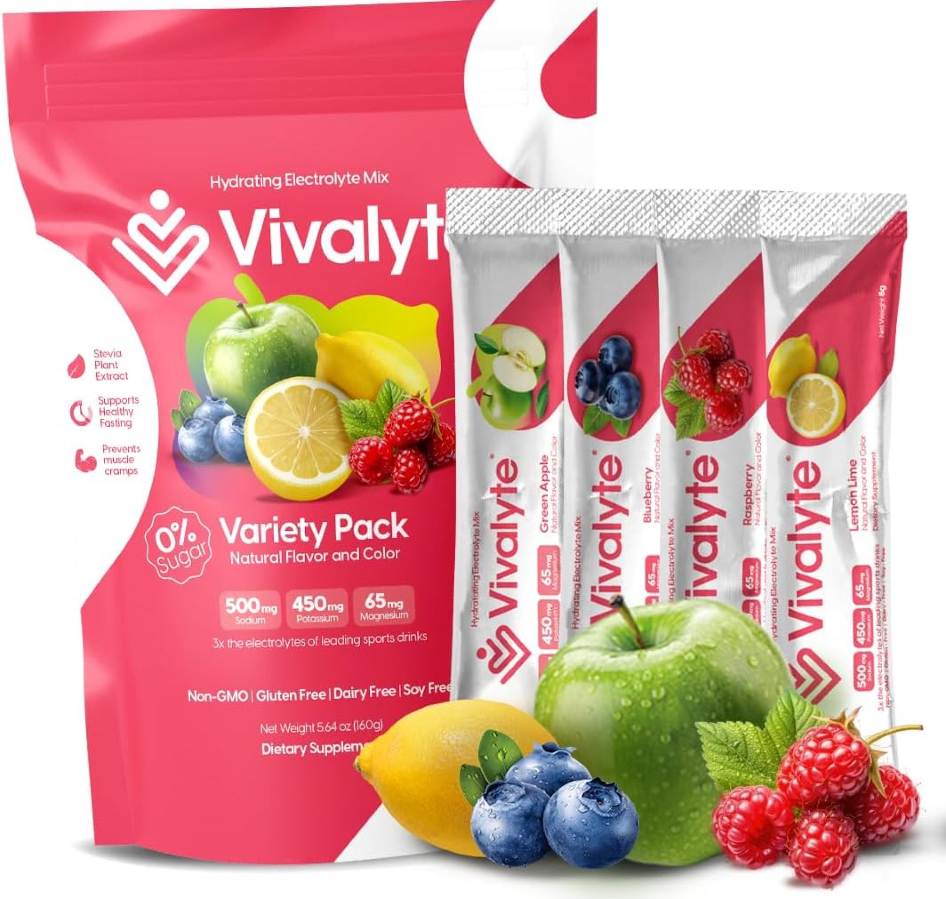 Electrolyte Powder No Sugar Stevia Sweetened 100% Natural Hydration Packets – 20 Count | Sodium, Potassium Citrate & Magnesium L-Threonate (5.64, Variety Pack) Electrolyte Powder No Sugar Stevia Sweetened 100% Natural Hydration Packets – 20 Count | Sodium, Potassium Citrate & Magnesium L-Threonate (5.64, Variety Pack)