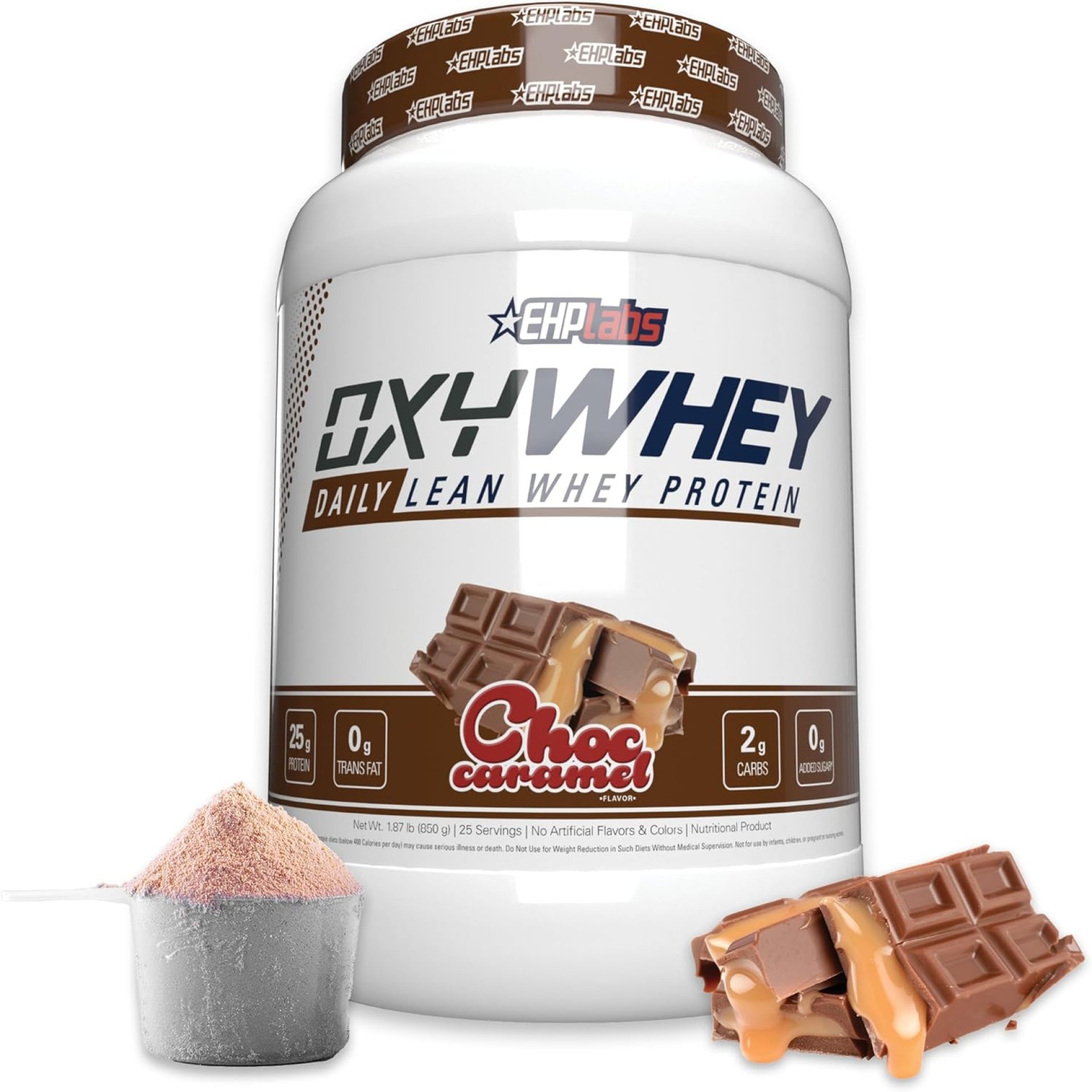 EHP Labs OxyWhey Whey Protein Powder – 25g of Whey Isolate Protein Powder, Meal Replacement Shake, Sugar Free Protein Powder – 25 Serves (Chocolate Caramel) EHP Labs OxyWhey Whey Protein Powder – 25g of Whey Isolate Protein Powder, Meal Replacement Shake, Sugar Free Protein Powder – 25 Serves (Chocolate Caramel)