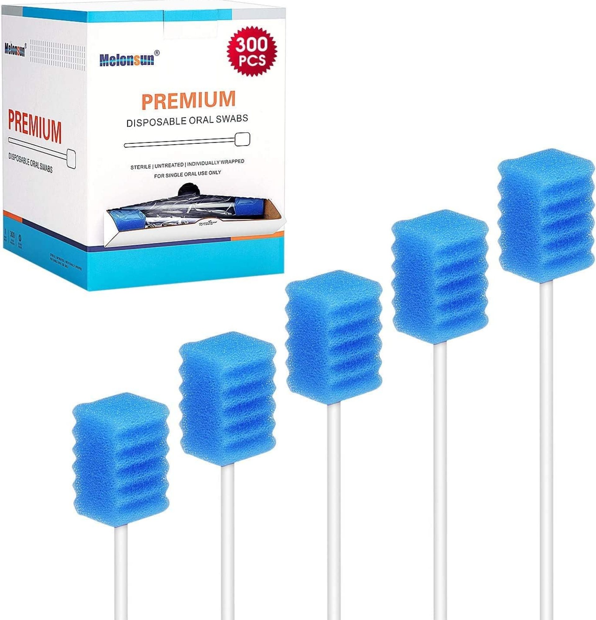 300 Pcs Oral Swabs-Unflavored & Sterile Disposable Dental Swabsticks for Mouth Cleaning- Individually Wrapped (Dental Blue) 300 Pcs Oral Swabs-Unflavored & Sterile Disposable Dental Swabsticks for Mouth Cleaning- Individually Wrapped (Dental Blue)