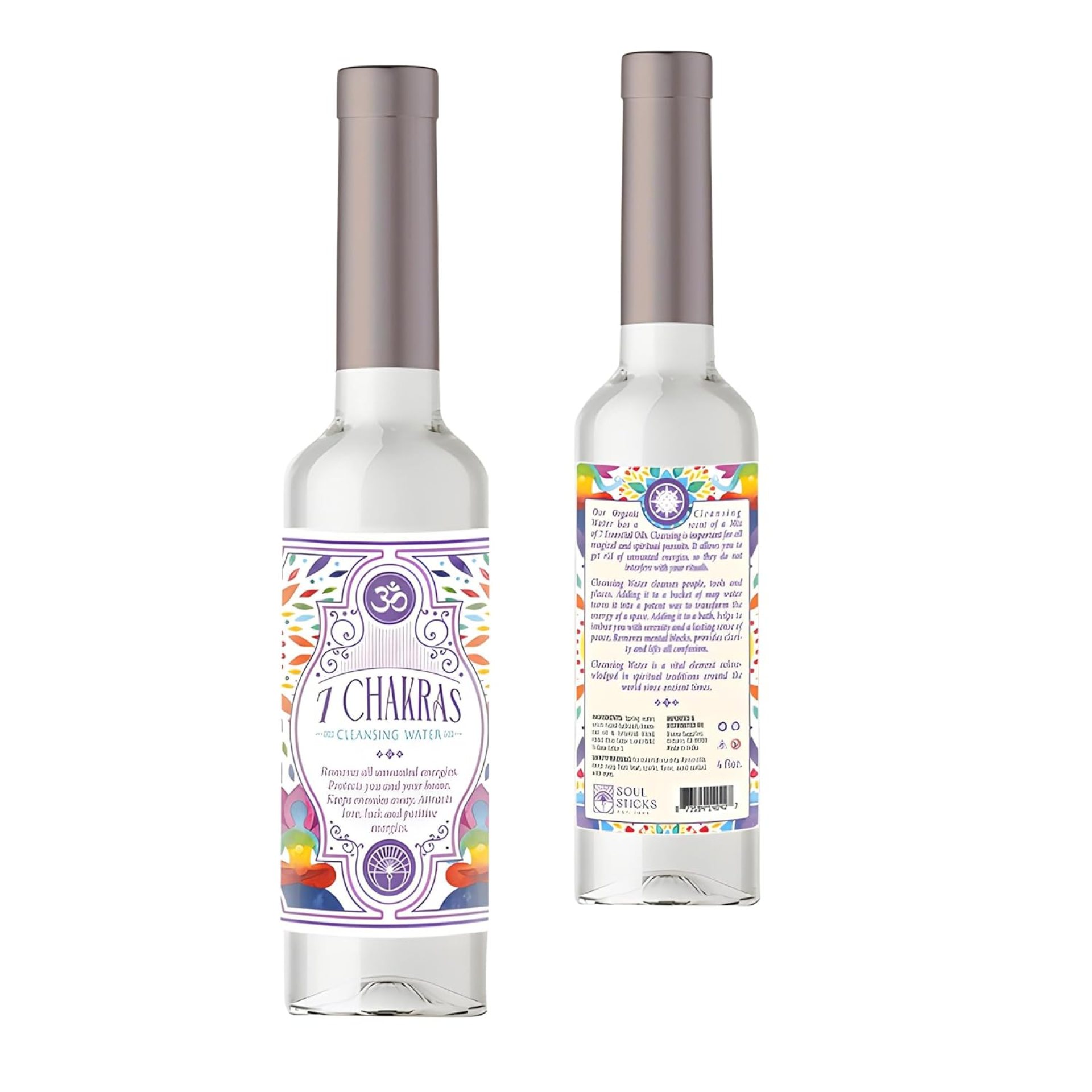 SOUL STICKS Cleansing Water 7.5 oz. Bottle for Clearing Negative Energy and Purifying Home (7 Chakras) SOUL STICKS Cleansing Water 7.5 oz. Bottle for Clearing Negative Energy and Purifying Home (7 Chakras)