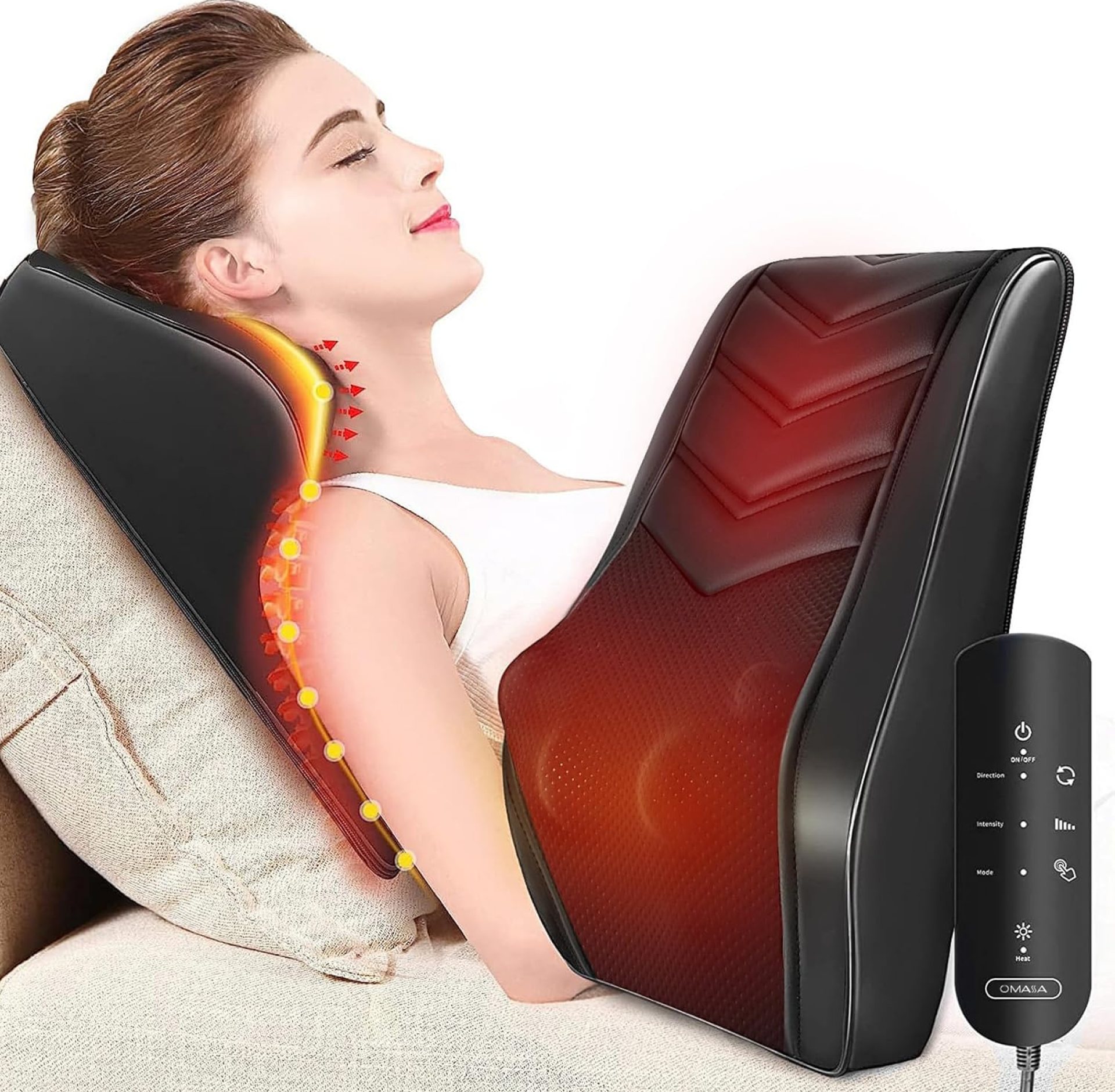 Neck Massager with Heat, 3D Kneading Massage Pillow for Pain Relief, Massagers for Neck and Back, Shoulder, Leg, Gifts for Men Women Mom Dad, Stress Relax at Home Office and Car Neck Massager with Heat, 3D Kneading Massage Pillow for Pain Relief, Massagers for Neck and Back, Shoulder, Leg, Gifts for Men Women Mom Dad, Stress Relax at Home Office and Car
