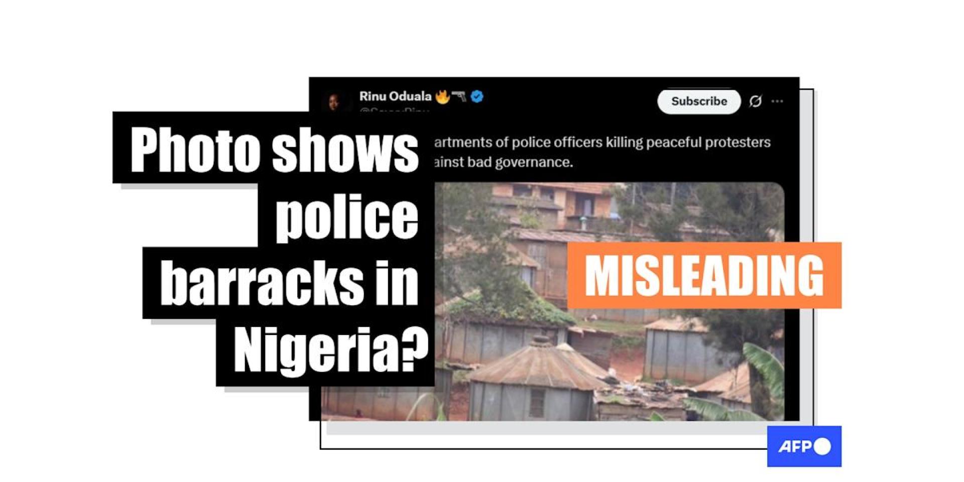 Image from Uganda of dilapidated police homes misrepresented as being in Nigeria Image from Uganda of dilapidated police homes misrepresented as being in Nigeria