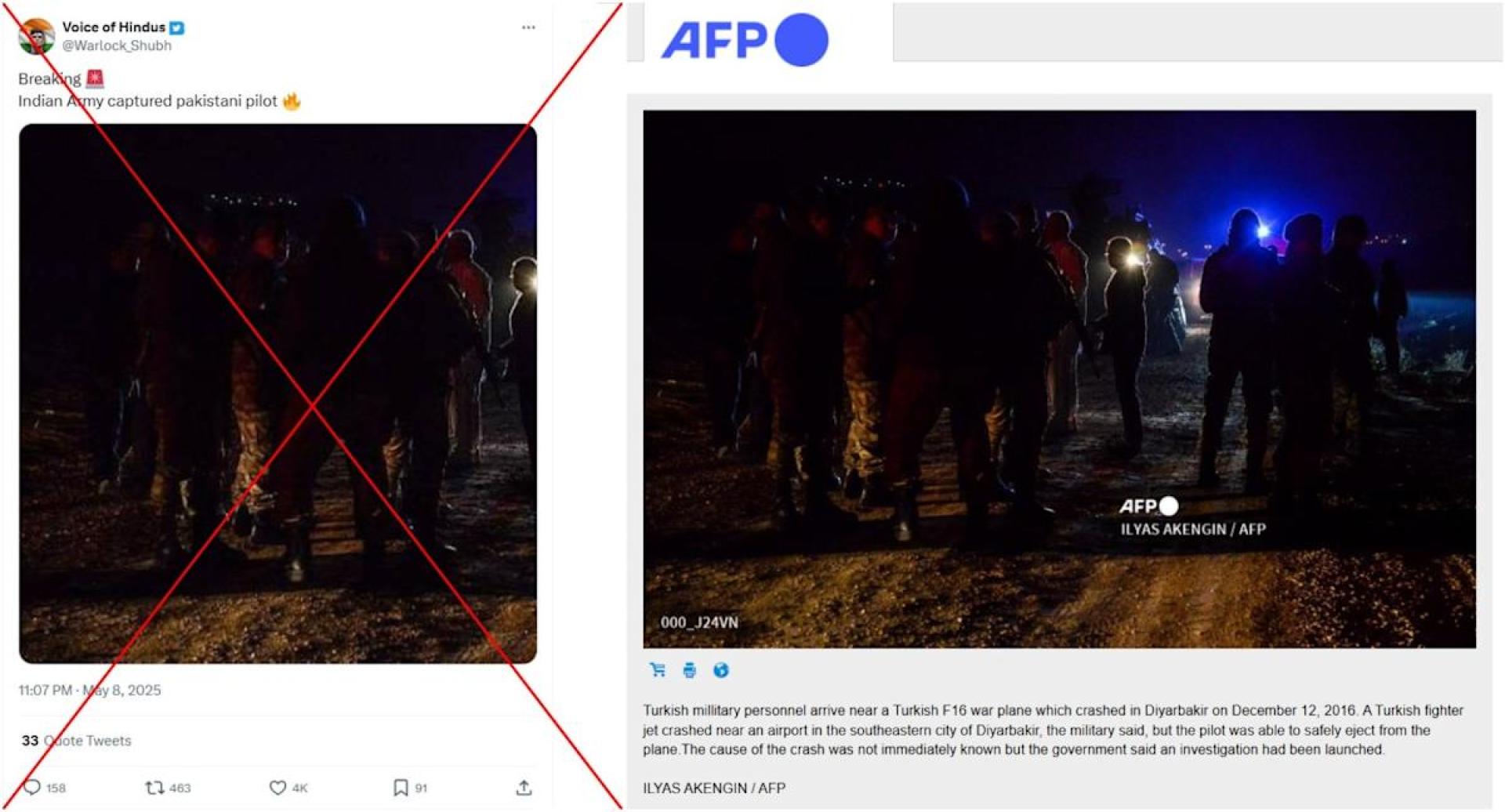 Old Turkey crash image falsely linked to South Asia conflict Old Turkey crash image falsely linked to South Asia conflict