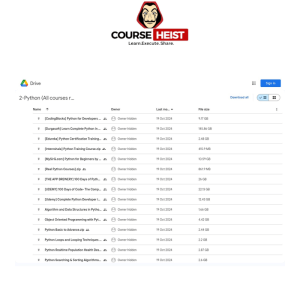 Python (All courses related to Python are here)