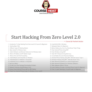 Start Hacking from zero level 2.0 Course for Beginners