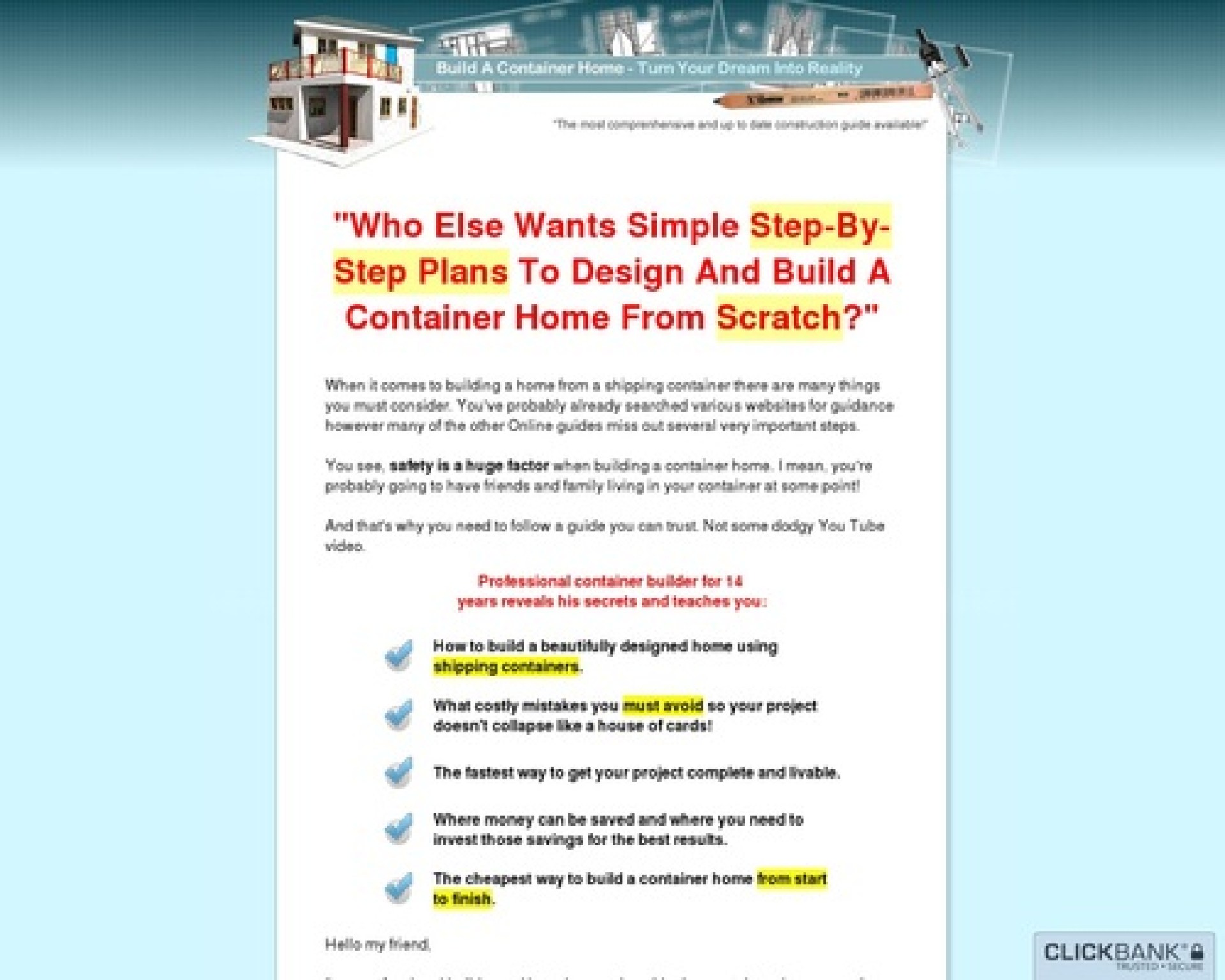 NEW: Build A Container Home – Green Product paying 75% commission! NEW: Build A Container Home – Green Product paying 75% commission!
