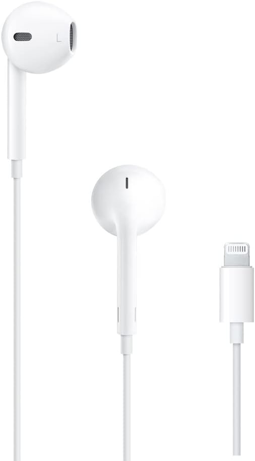 Apple EarPods Headphones with Lightning Connector, Wired Ear Buds for iPhone with Built-in Remote to Control Music, Phone Calls, and Volume Apple EarPods Headphones with Lightning Connector, Wired Ear Buds for iPhone with Built-in Remote to Control Music, Phone Calls, and Volume