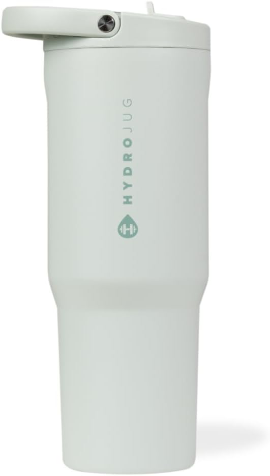 HydroJug Sport – Stainless Steel Tumbler with Straw, Vacuum Insulated, 32oz Leakproof Water Bottle, Ergonomic Design, Reusable, Dishwasher Safe, Rubber Base, Durable for Gym or Outdoors, Cloud HydroJug Sport – Stainless Steel Tumbler with Straw, Vacuum Insulated, 32oz Leakproof Water Bottle, Ergonomic Design, Reusable, Dishwasher Safe, Rubber Base, Durable for Gym or Outdoors, Cloud