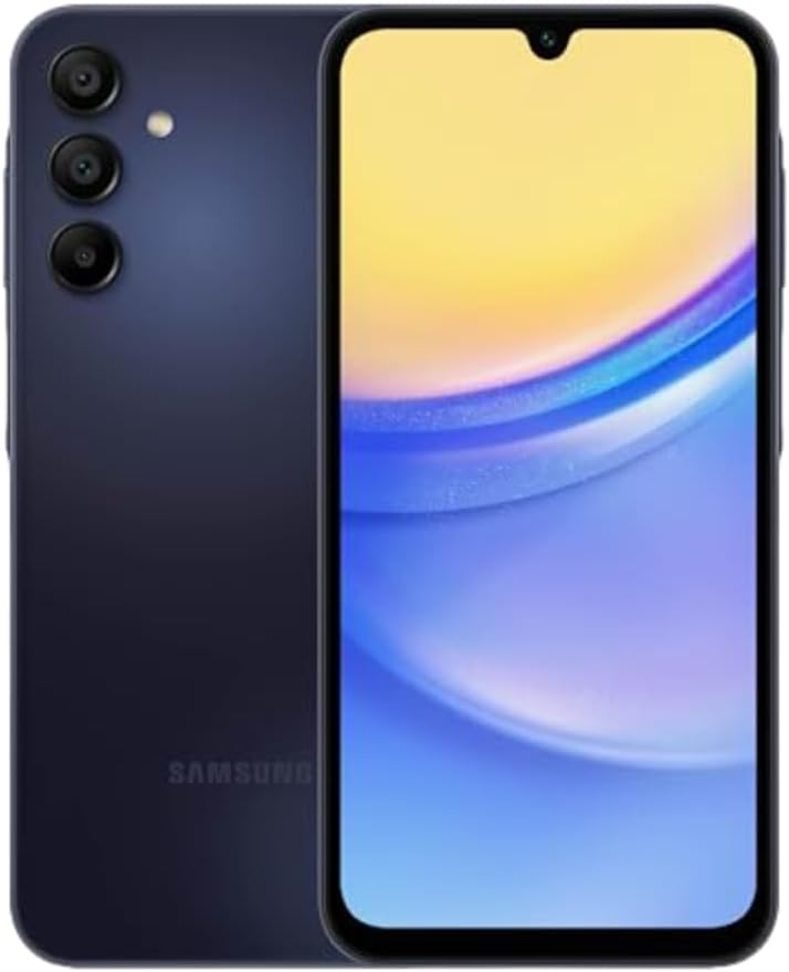 SAMSUNG Galaxy A15 5G A Series Cell Phone, 128GB Unlocked Android Smartphone, AMOLED Display, Expandable Storage, Knox Security, Super Fast Charging, US Version, 2024, Blue Black SAMSUNG Galaxy A15 5G A Series Cell Phone, 128GB Unlocked Android Smartphone, AMOLED Display, Expandable Storage, Knox Security, Super Fast Charging, US Version, 2024, Blue Black