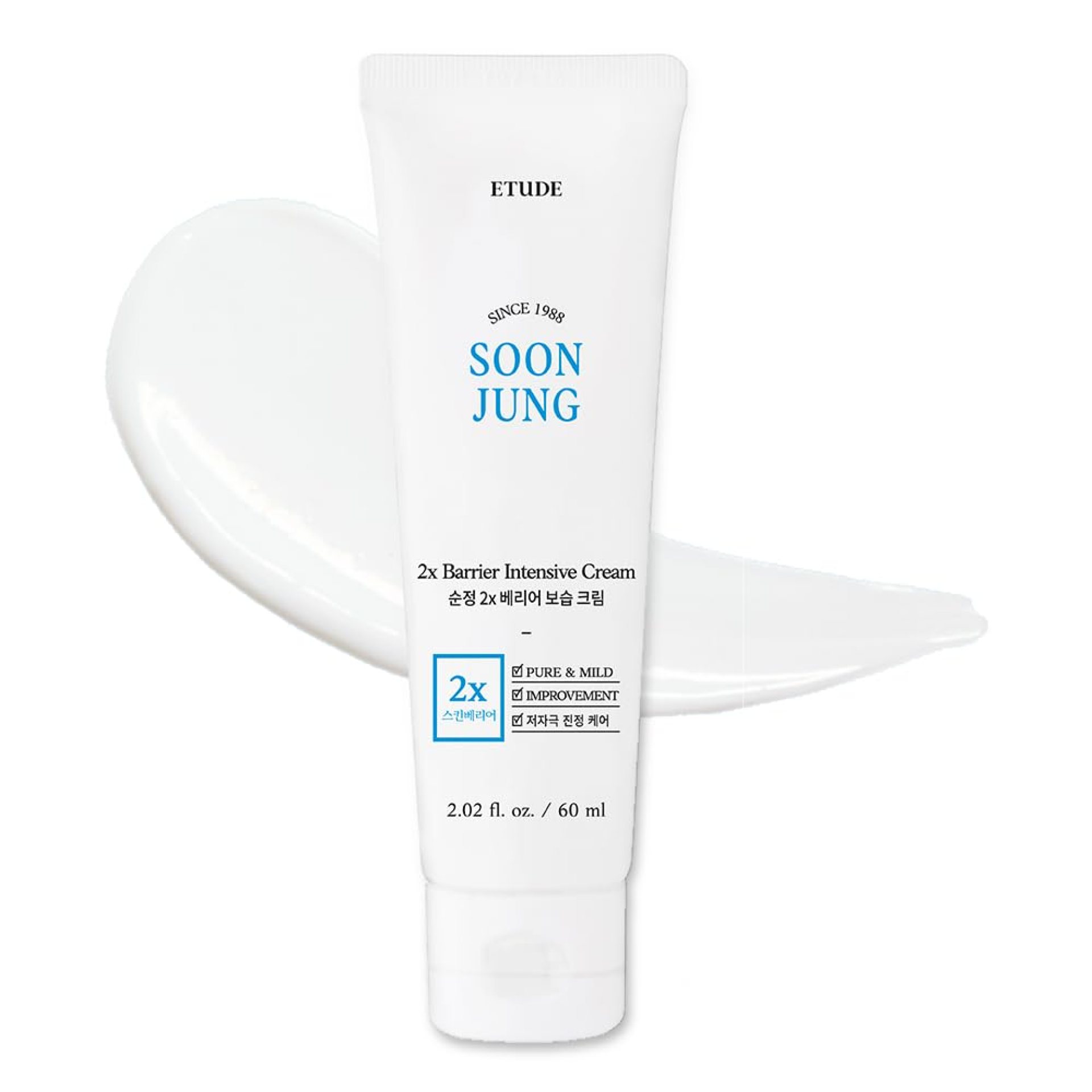 ETUDE SoonJung 2x Barrier Intensive Cream 60ml (21AD) | Hypoallergenic Shea Butter Hydrating Facial Cream for Sensitive Skin, Water-oil Balance & Panthenol for Damaged Skin | Korean Skin Care ETUDE SoonJung 2x Barrier Intensive Cream 60ml (21AD) | Hypoallergenic Shea Butter Hydrating Facial Cream for Sensitive Skin, Water-oil Balance & Panthenol for Damaged Skin | Korean Skin Care