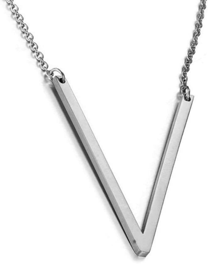 MOMOL Sideways Initial Necklace 18K Gold Plated Stainless Steel Large Big Letters Pendant Necklace Script Name Monogram Necklaces for Women MOMOL Sideways Initial Necklace 18K Gold Plated Stainless Steel Large Big Letters Pendant Necklace Script Name Monogram Necklaces for Women