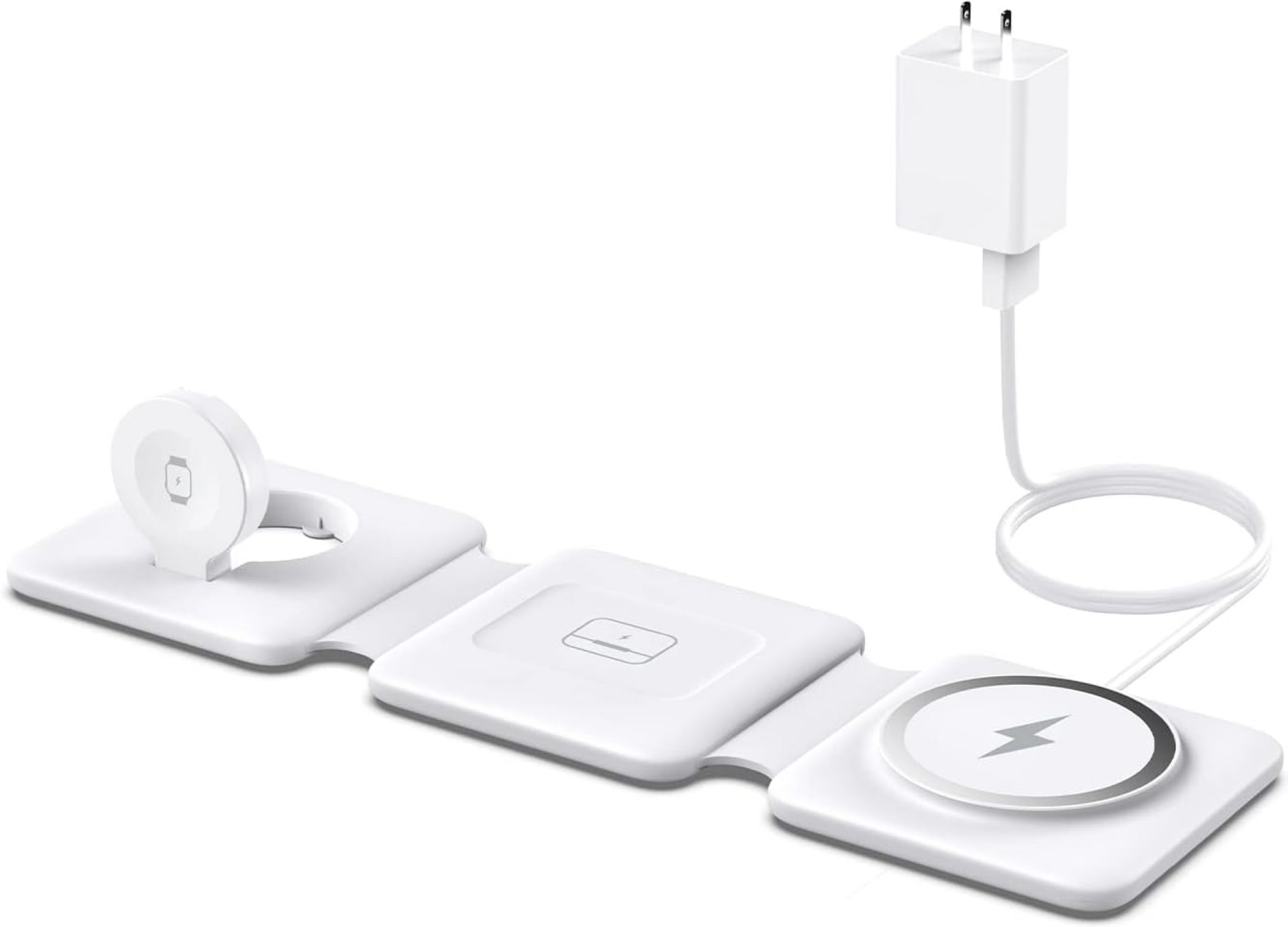 Charging Station for Apple Multiple Devices – 3 in 1 Foldable Magnetic Wireless Charger Dock – Travel Charging Pad for iPhone 16 15 14 13 12 Pro Max Plus Watch & Airpods Charging Station for Apple Multiple Devices – 3 in 1 Foldable Magnetic Wireless Charger Dock – Travel Charging Pad for iPhone 16 15 14 13 12 Pro Max Plus Watch & Airpods