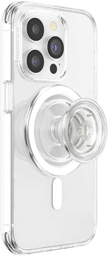 PopSockets Phone Grip Compatible with MagSafe, Adapter Ring for MagSafe Included, Phone Holder, Wireless Charging Compatible – Clear PopSockets Phone Grip Compatible with MagSafe, Adapter Ring for MagSafe Included, Phone Holder, Wireless Charging Compatible – Clear
