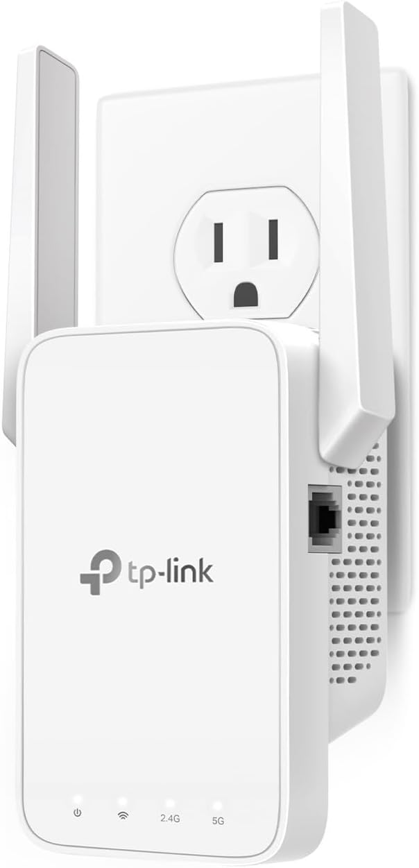 TP-Link AC1200 WiFi Extender, 2024 Wirecutter Best WiFi Extender, 1.2Gbps home signal booster, Dual Band 5GHz/2.4GHz, Covers Up to 1500 Sq.ft and 30 Devices ,support Onemesh, One Ethernet Port (RE315) TP-Link AC1200 WiFi Extender, 2024 Wirecutter Best WiFi Extender, 1.2Gbps home signal booster, Dual Band 5GHz/2.4GHz, Covers Up to 1500 Sq.ft and 30 Devices ,support Onemesh, One Ethernet Port (RE315)