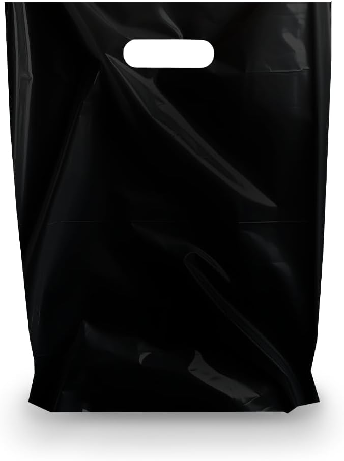 BLACK PLASTIC MERCHANDISE STORE BAGS, different sizes 9″x12″, 12″x15″, 15″x18″ PACKS of 100/200/500 Retail Product Bags I 100% Recyclable BLACK PLASTIC MERCHANDISE STORE BAGS, different sizes 9″x12″, 12″x15″, 15″x18″ PACKS of 100/200/500 Retail Product Bags I 100% Recyclable